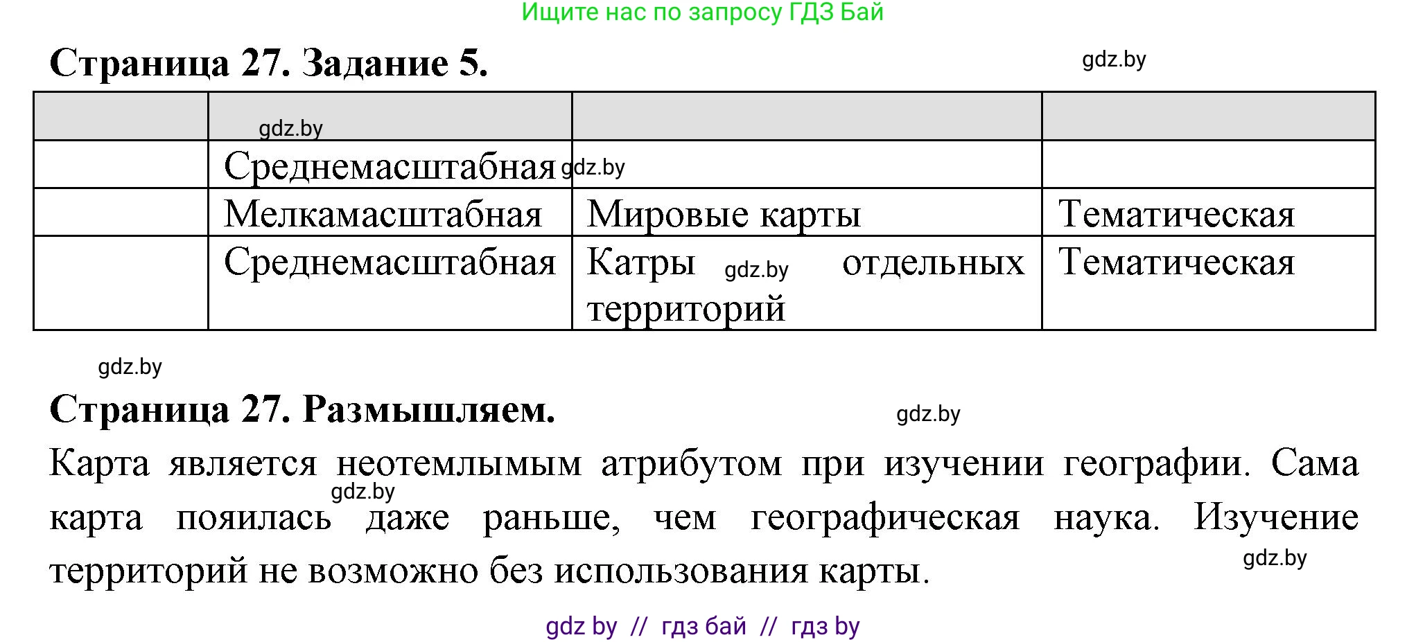 География, 6 класс рабочая тетрадь, авторы: Кольмакова Елена Генадьевна, Пикулик Валентина Владимировна, издательство Аверсэв, Минск, 2022, бирюзового цвета, страница 27, номер 5, Решение