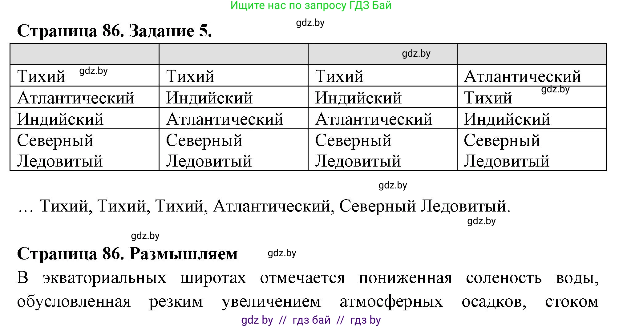 География, 6 класс рабочая тетрадь, авторы: Кольмакова Елена Генадьевна, Пикулик Валентина Владимировна, издательство Аверсэв, Минск, 2022, бирюзового цвета, страница 86, номер 5, Решение