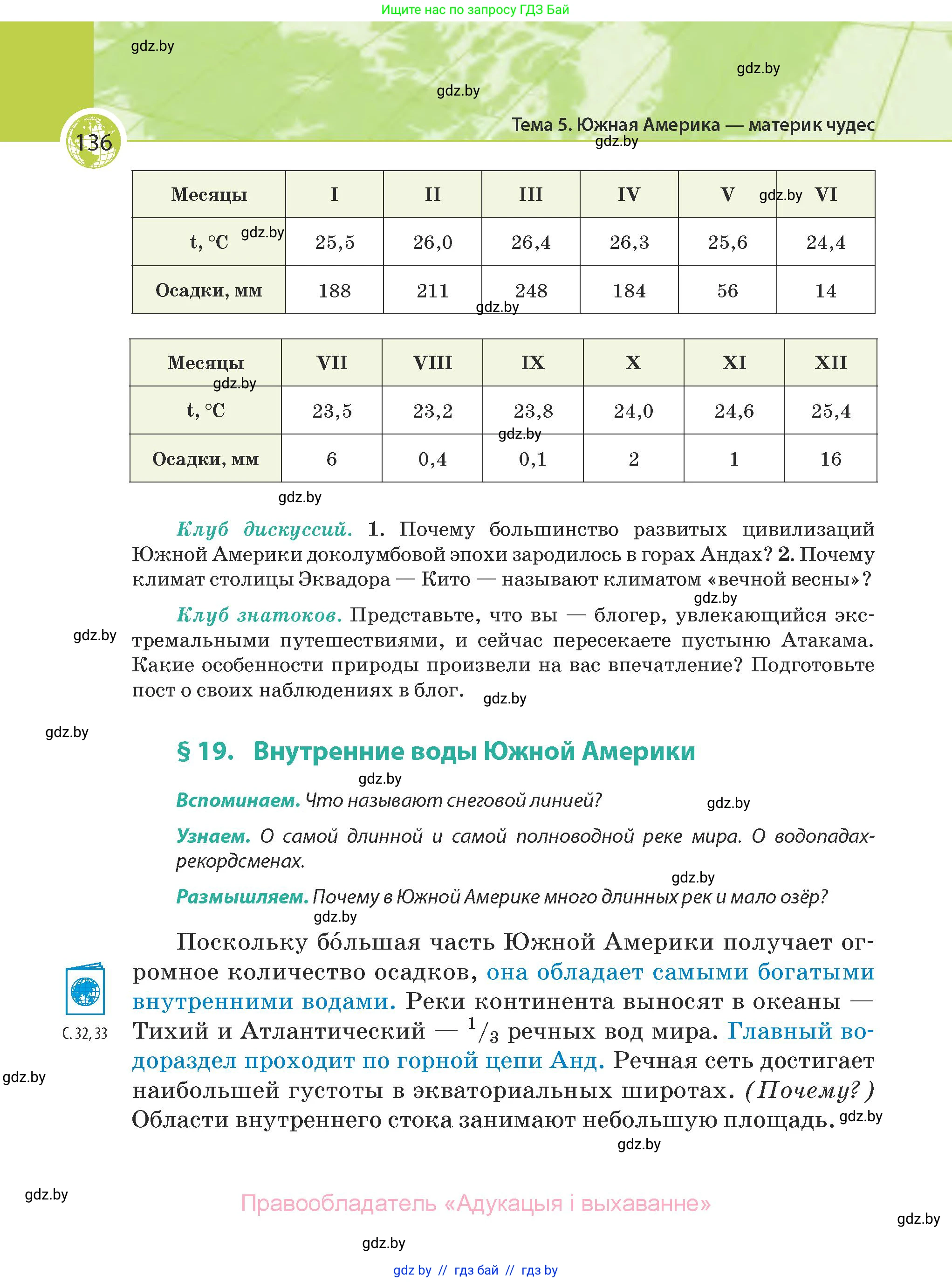 География, 7 класс Учебник, авторы: Кольмакова Елена Генадьевна, Лопух Пётр Степанович, Сарычева Ольга Владимировна, издательство Адукацыя i выхаванне, Минск, 2023, страница 136