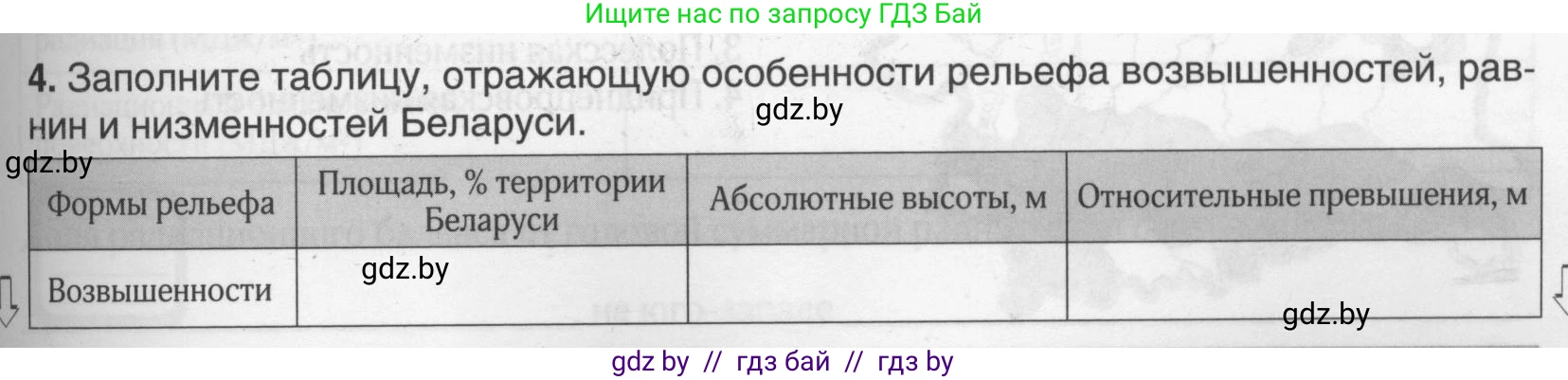 География, 9 класс рабочая тетрадь, авторы: Брилевский Михаил Николаевич, Климович Алеся Владимировна, издательство Белкартография, Минск, 2021, бирюзового цвета, страница 19, номер 4, Условие