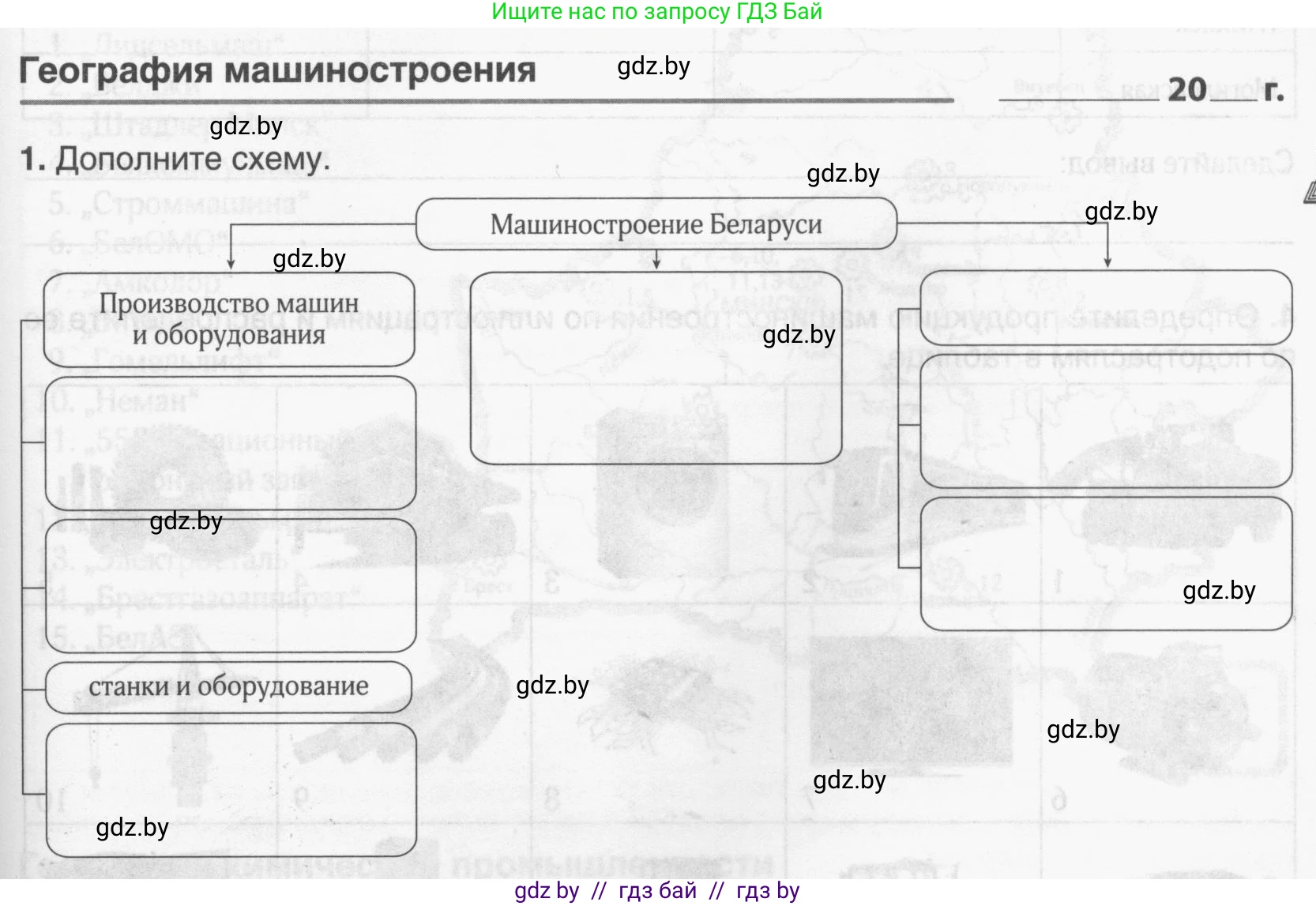 География, 9 класс рабочая тетрадь, авторы: Брилевский Михаил Николаевич, Климович Алеся Владимировна, издательство Белкартография, Минск, 2021, бирюзового цвета, страница 77, номер 1, Условие