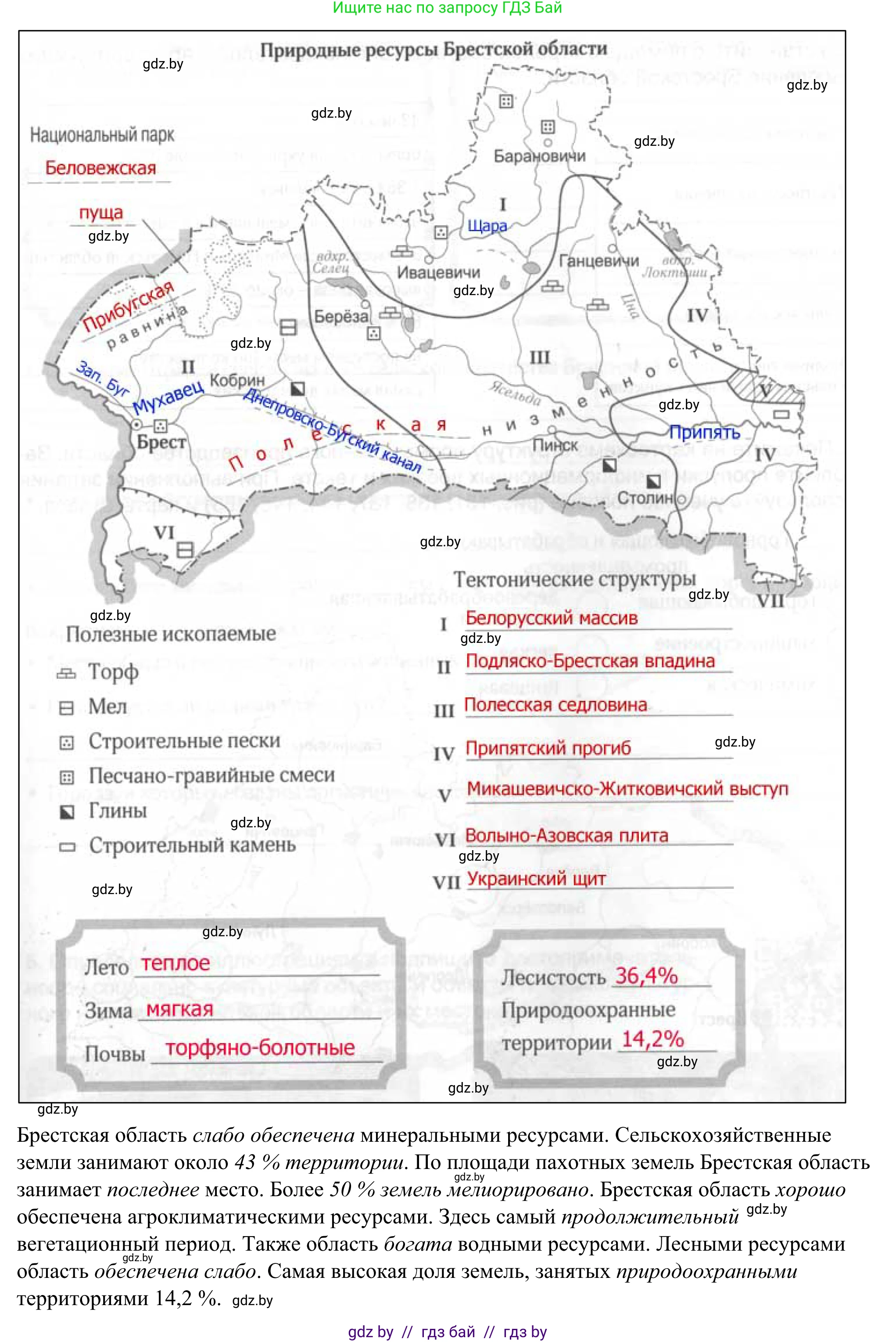 География, 9 класс рабочая тетрадь, авторы: Брилевский Михаил Николаевич, Климович Алеся Владимировна, издательство Белкартография, Минск, 2021, бирюзового цвета, страница 100, номер 2, Решение (продолжение 2)