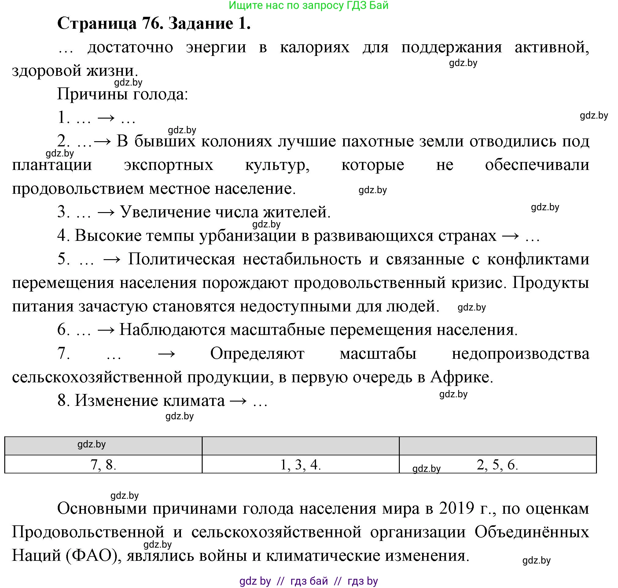 География, 11 класс рабочая тетрадь, авторы: Кольмакова Елена Генадьевна, Тарасенок Елена Николаевна, Сарычева Ольга Владимировна, издательство Аверсэв, Минск, 2022, голубого цвета, страница 76, номер 1, Решение
