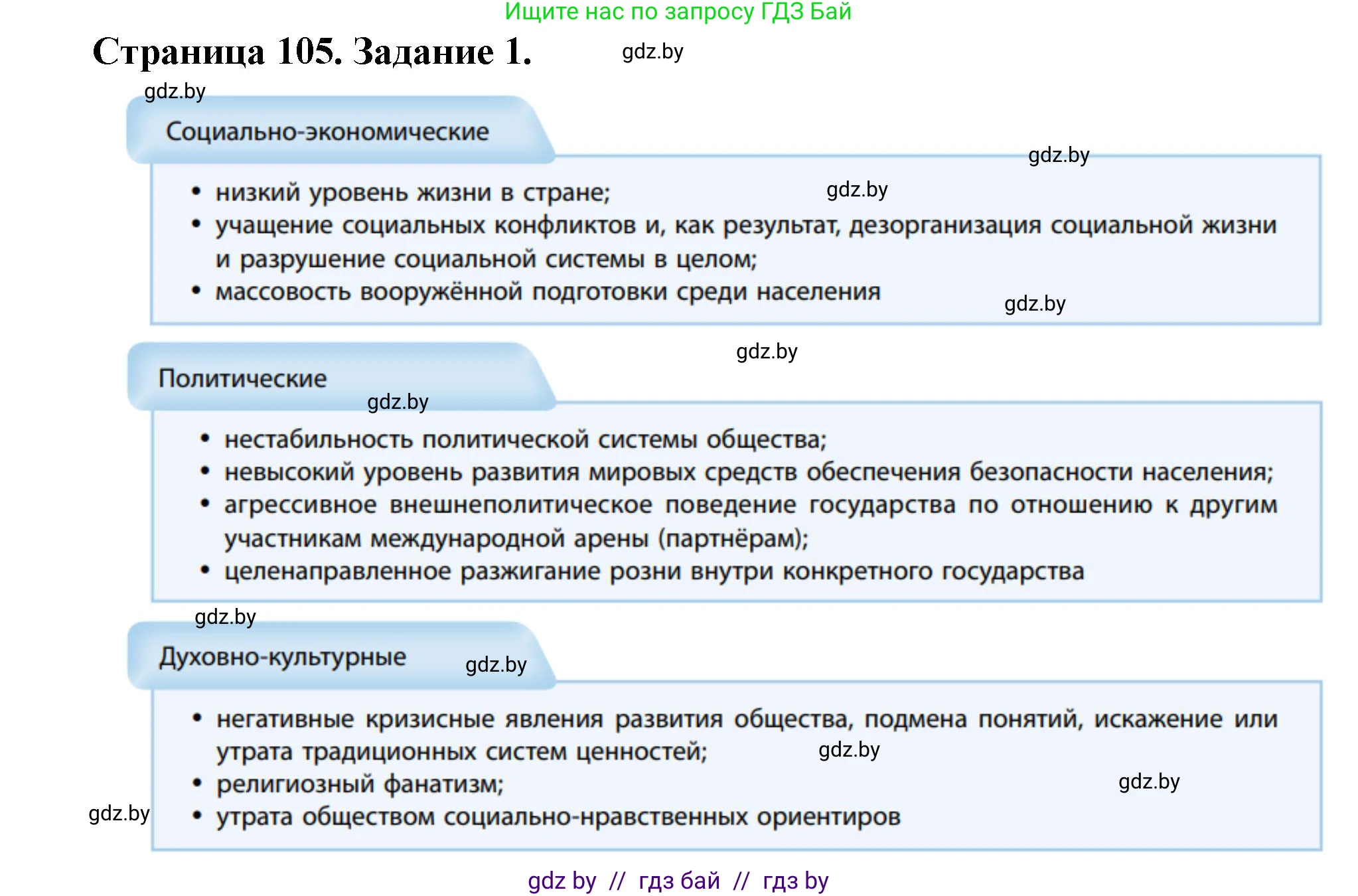 География, 11 класс рабочая тетрадь, авторы: Кольмакова Елена Генадьевна, Тарасенок Елена Николаевна, Сарычева Ольга Владимировна, издательство Аверсэв, Минск, 2022, голубого цвета, страница 105, номер 1, Решение
