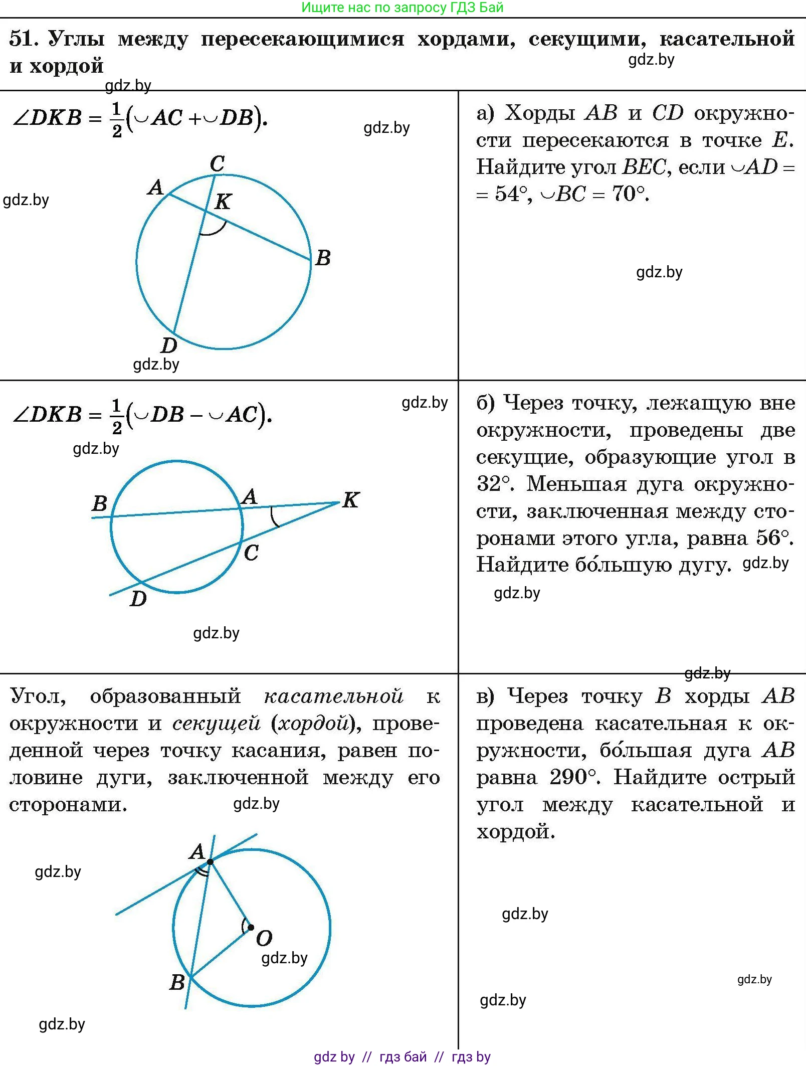 Геометрия, 7-9 класс Сборник задач, авторы: Кононов Сергей Гаврилович, Адамович Тамара Антоновна, Ефимцева Ирина Валерьяновна, Ячейко Таиса Владимировна, издательство Народная асвета, Минск, 2023, страница 215, номер 51, Условие