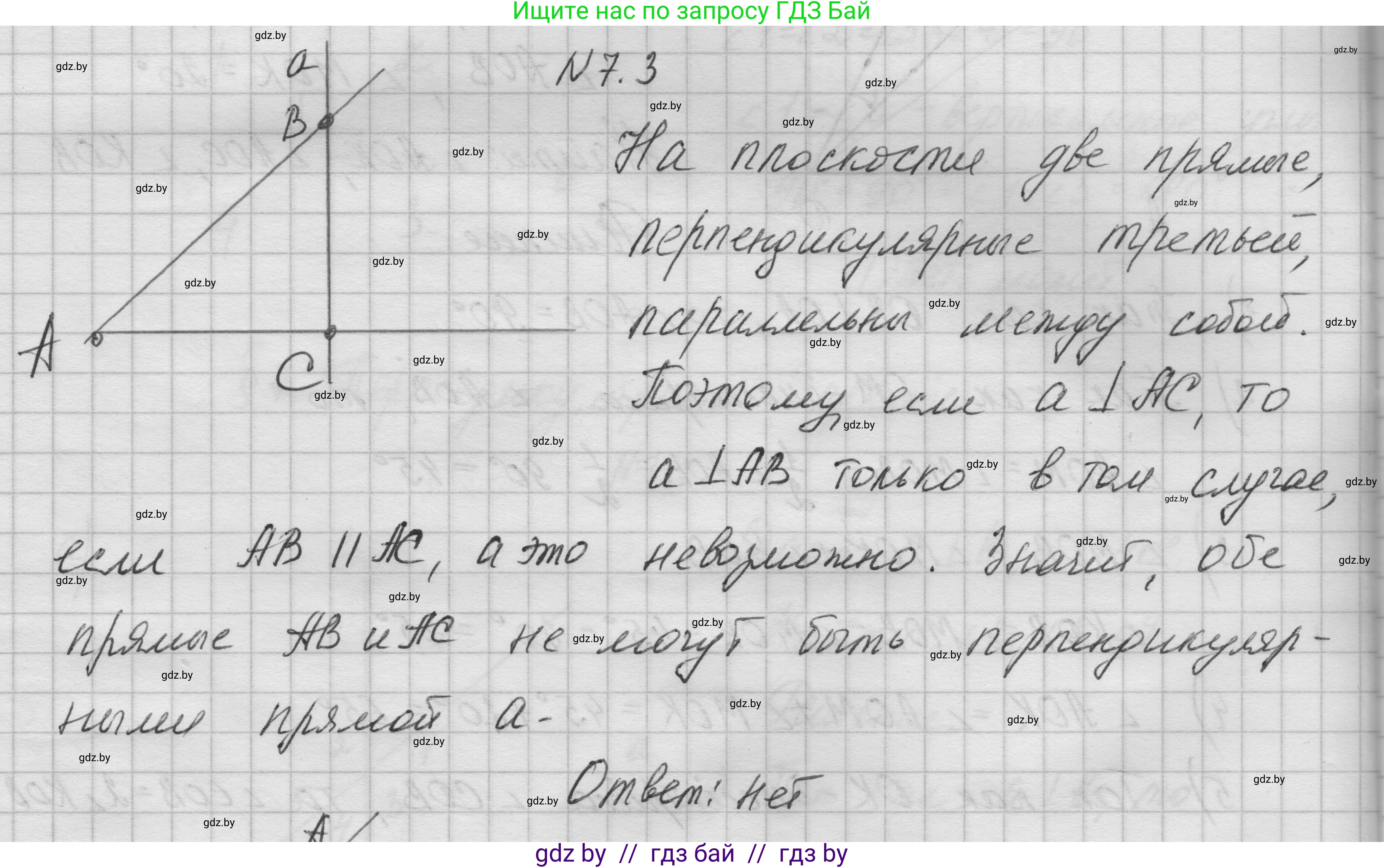 Геометрия, 7-9 класс Сборник задач, авторы: Кононов Сергей Гаврилович, Адамович Тамара Антоновна, Ефимцева Ирина Валерьяновна, Ячейко Таиса Владимировна, издательство Народная асвета, Минск, 2023, страница 19, номер 7.3, Решение 1