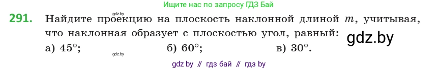 Геометрия, 10 класс Учебник, авторы: Латотин Леонид Александрович, Чеботаревский Борис Дмитриевич, Горбунова Ирина Владимировна, издательство Адукацыя i выхаванне, Минск, 2020, белого цвета, страница 116, номер 291, Условие