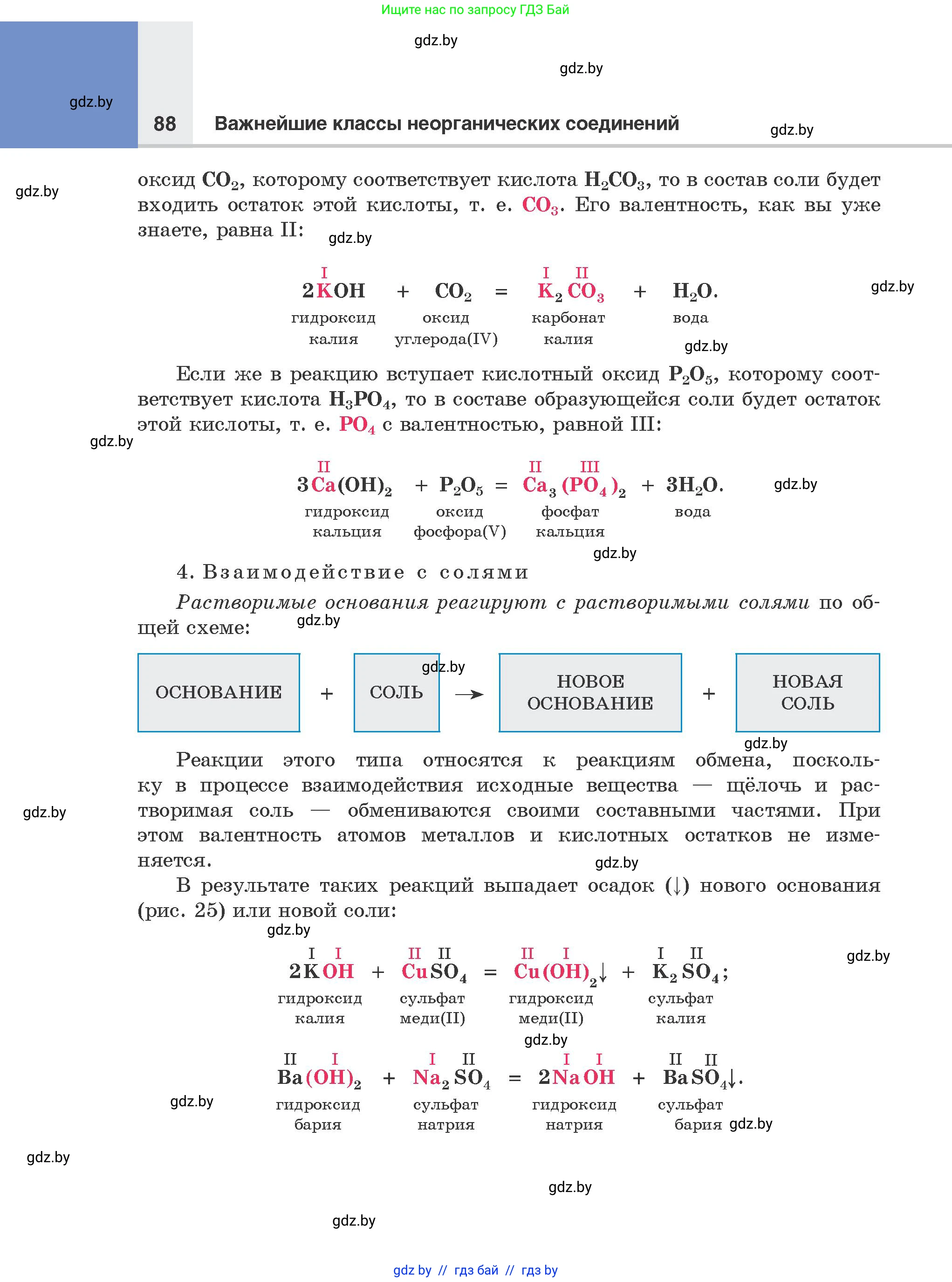 Химия, 8 класс Учебник, авторы: Шиманович Игорь Евгеньевич, Красицкий Василий Анатольевич, Сечко Ольга Ивановна, Хвалюк Виктор Николаевич, издательство Адукацыя i выхаванне, Минск, 2024, страница 88