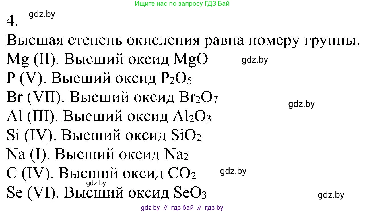 Химия, 8 класс Учебник, авторы: Шиманович Игорь Евгеньевич, Красицкий Василий Анатольевич, Сечко Ольга Ивановна, Хвалюк Виктор Николаевич, издательство Адукацыя i выхаванне, Минск, 2024, страница 203, номер 4, Решение