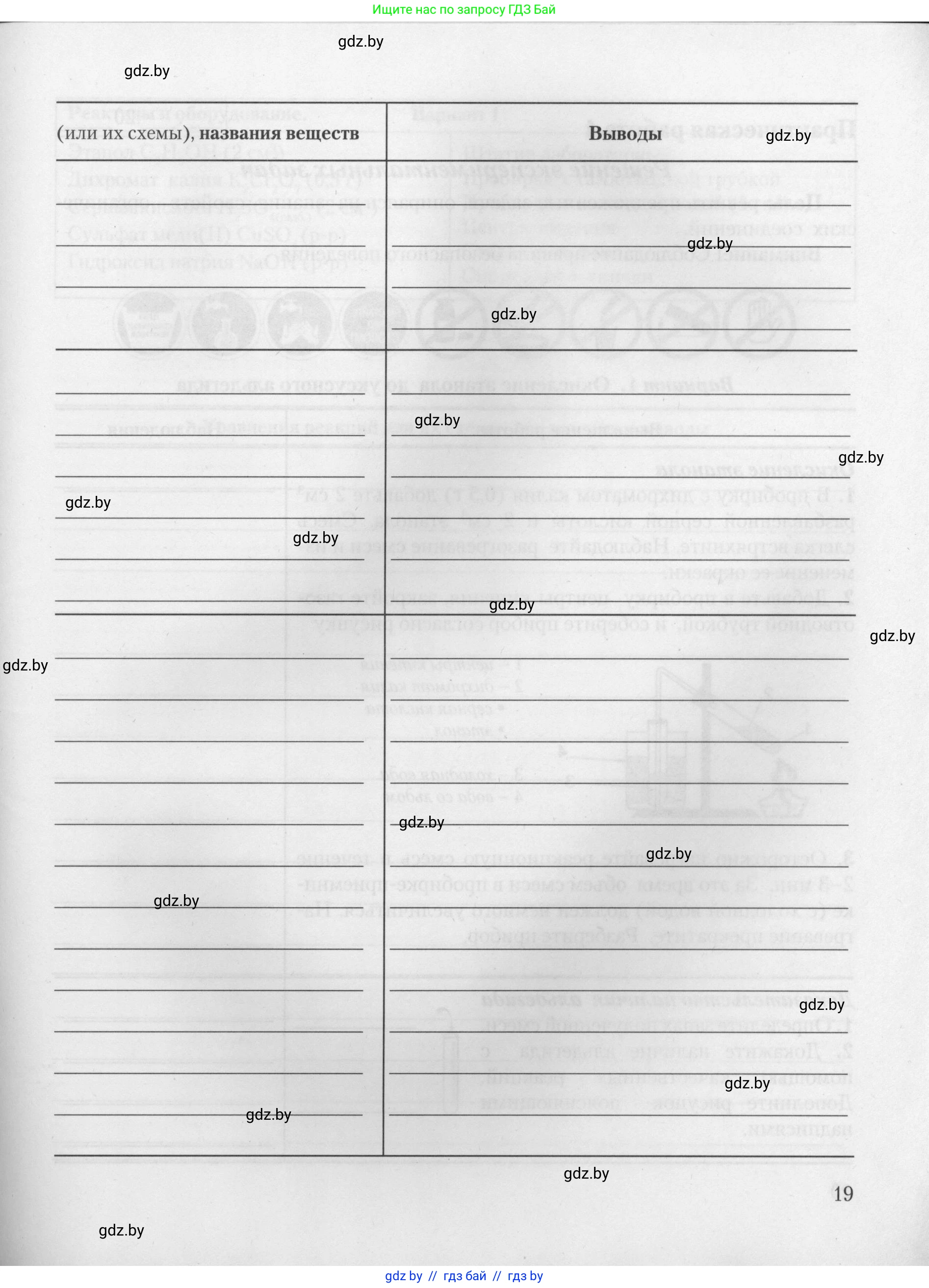 Химия, 10 класс Тетрадь для практических работ, автор: Борушко Ирина Ивановна, издательство Сэр-Вит, Минск, 2021, розового цвета, Часть 2, страница 19