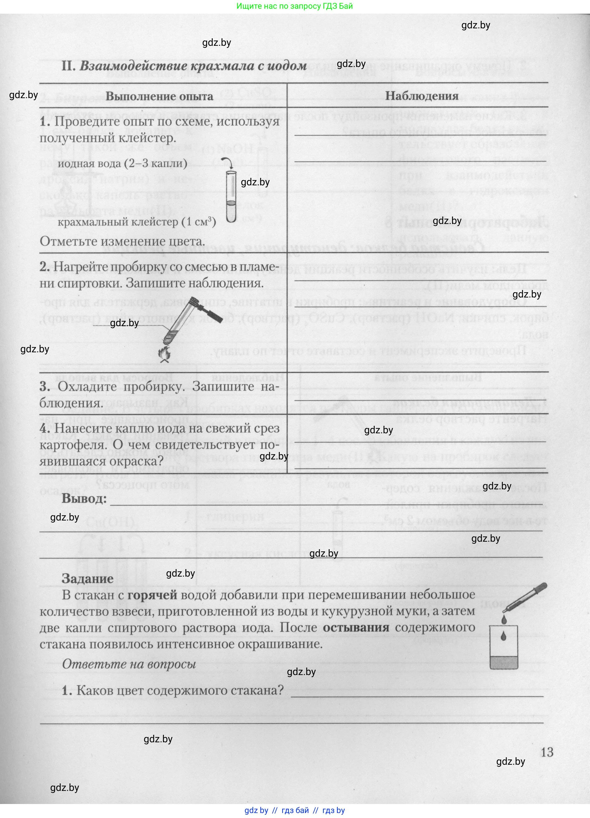 Химия, 10 класс Тетрадь для практических работ, автор: Борушко Ирина Ивановна, издательство Сэр-Вит, Минск, 2021, розового цвета, страница 13