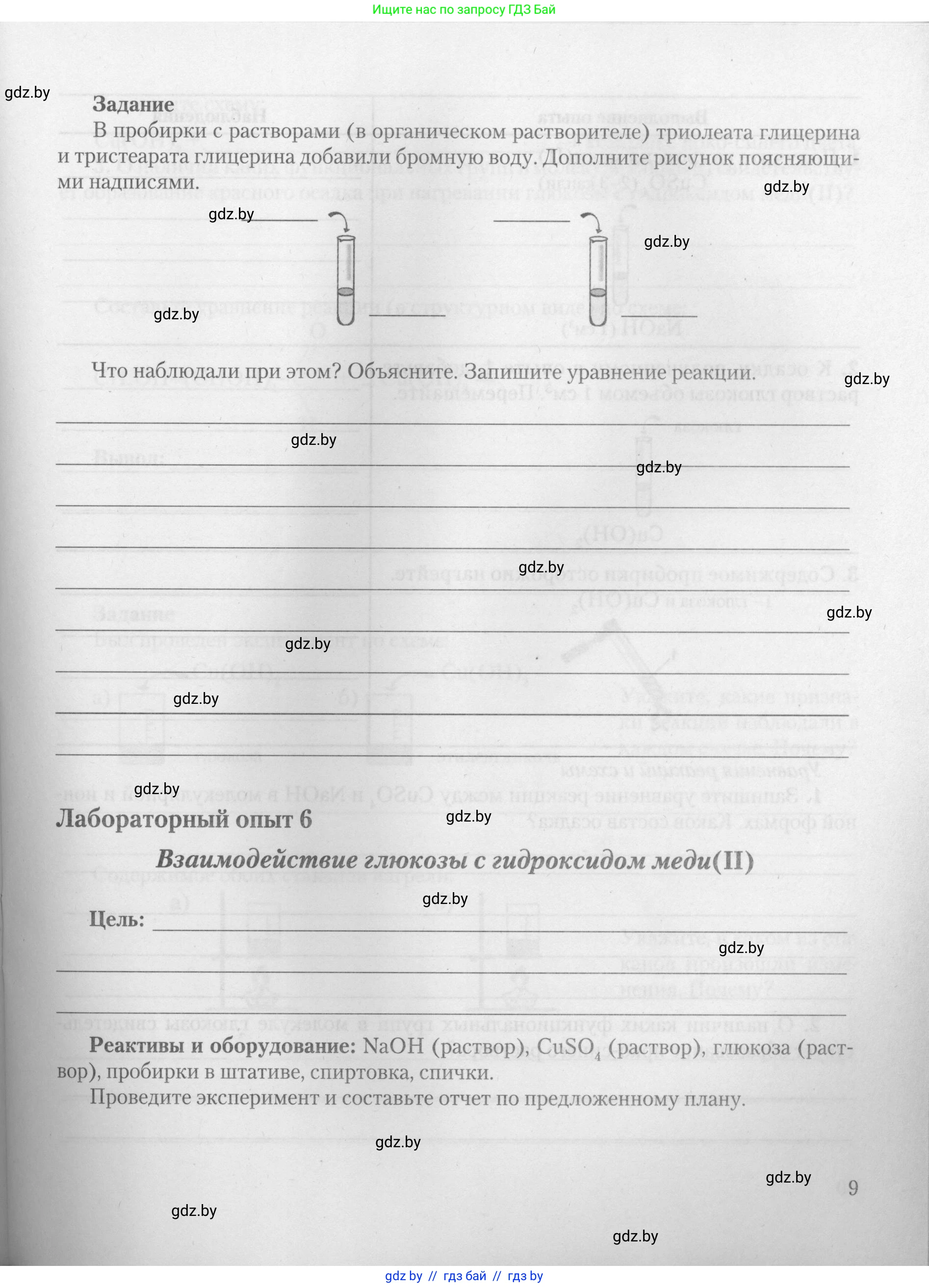Химия, 10 класс Тетрадь для практических работ, автор: Борушко Ирина Ивановна, издательство Сэр-Вит, Минск, 2021, розового цвета, Часть 2, страница 9