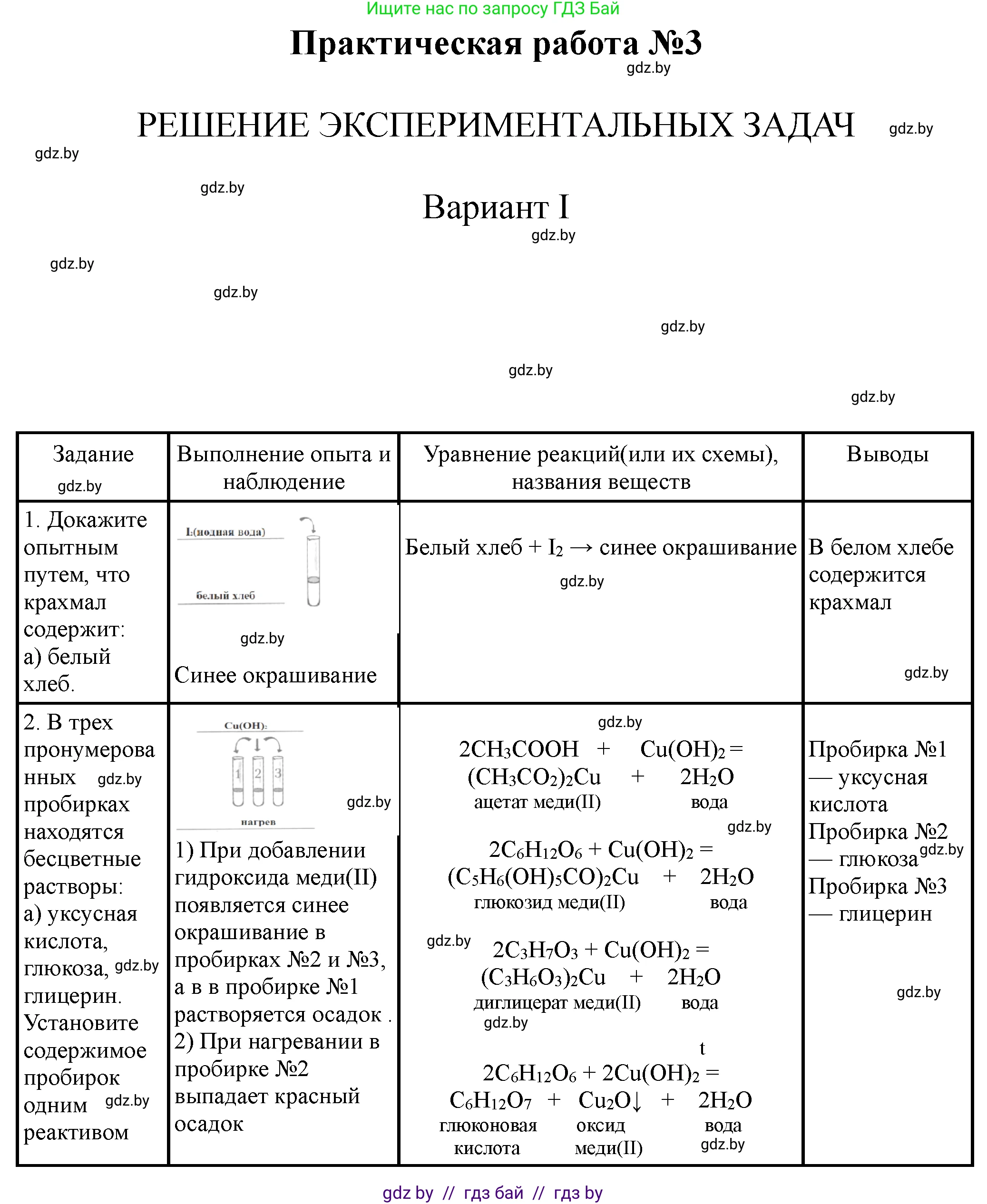 Химия, 10 класс Тетрадь для практических работ, автор: Борушко Ирина Ивановна, издательство Сэр-Вит, Минск, 2021, розового цвета, Часть 1, страница 17, номер 1, Решение