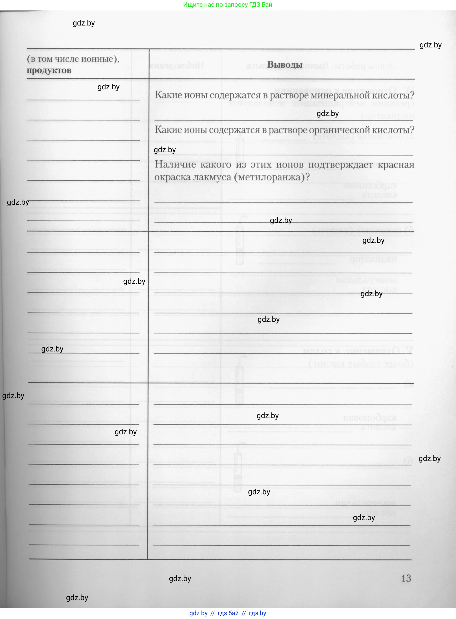 Химия, 10 класс Тетрадь для практических работ, автор: Борушко Ирина Ивановна, издательство Сэр-Вит, Минск, 2020, голубого цвета, страница 13