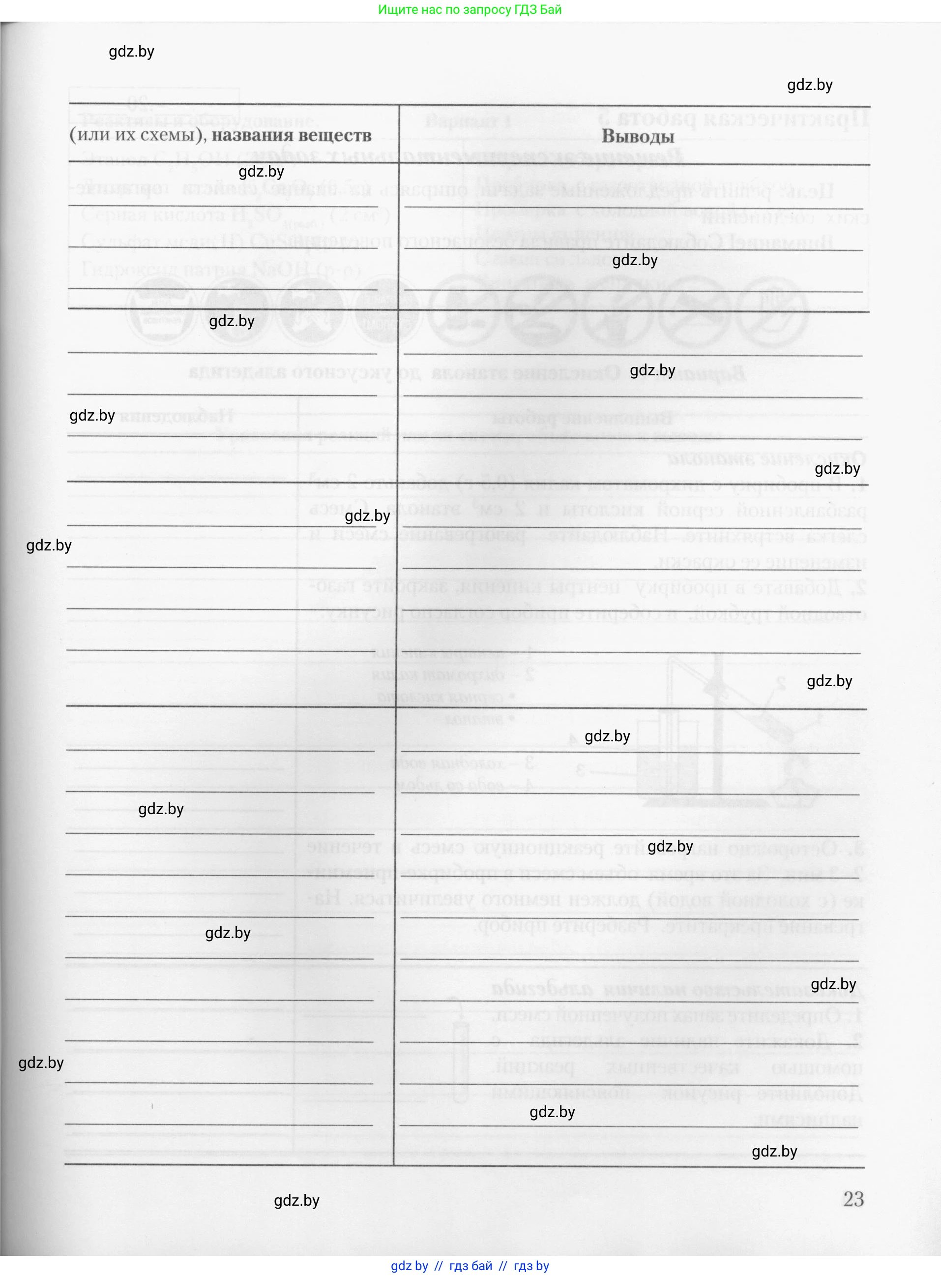 Химия, 10 класс Тетрадь для практических работ, автор: Борушко Ирина Ивановна, издательство Сэр-Вит, Минск, 2020, голубого цвета, Часть 2, страница 23