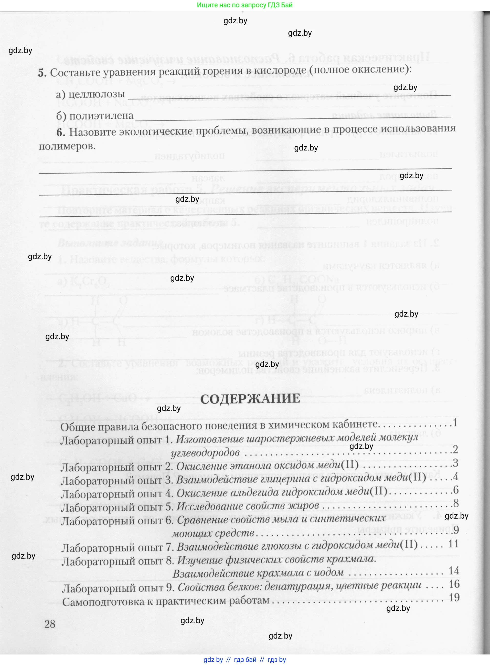 Химия, 10 класс Тетрадь для практических работ, автор: Борушко Ирина Ивановна, издательство Сэр-Вит, Минск, 2020, голубого цвета, Часть 2, страница 28