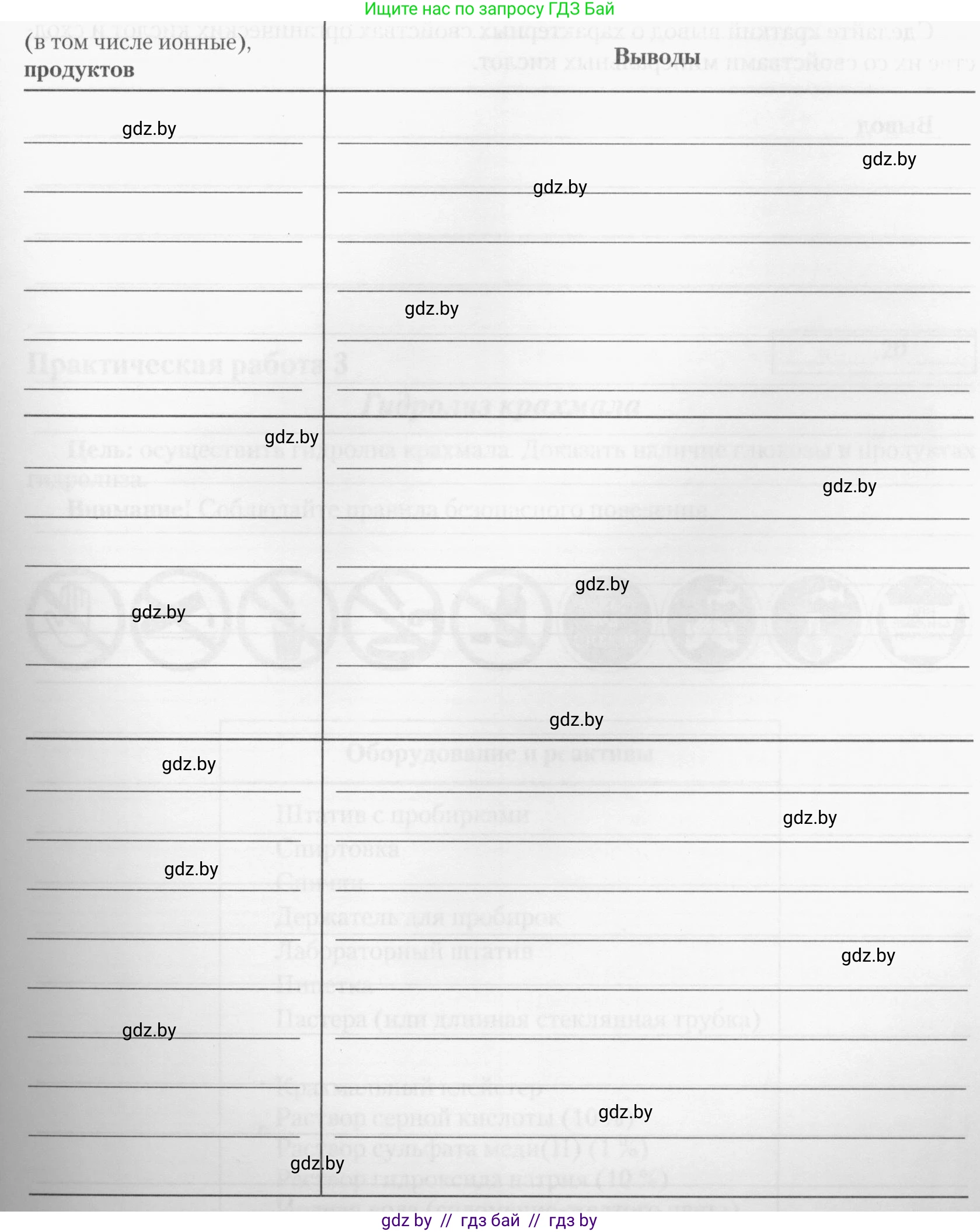 Химия, 10 класс Тетрадь для практических работ, автор: Борушко Ирина Ивановна, издательство Сэр-Вит, Минск, 2020, голубого цвета, Часть 1, страница 11, номер 3, Условия (продолжение 5)