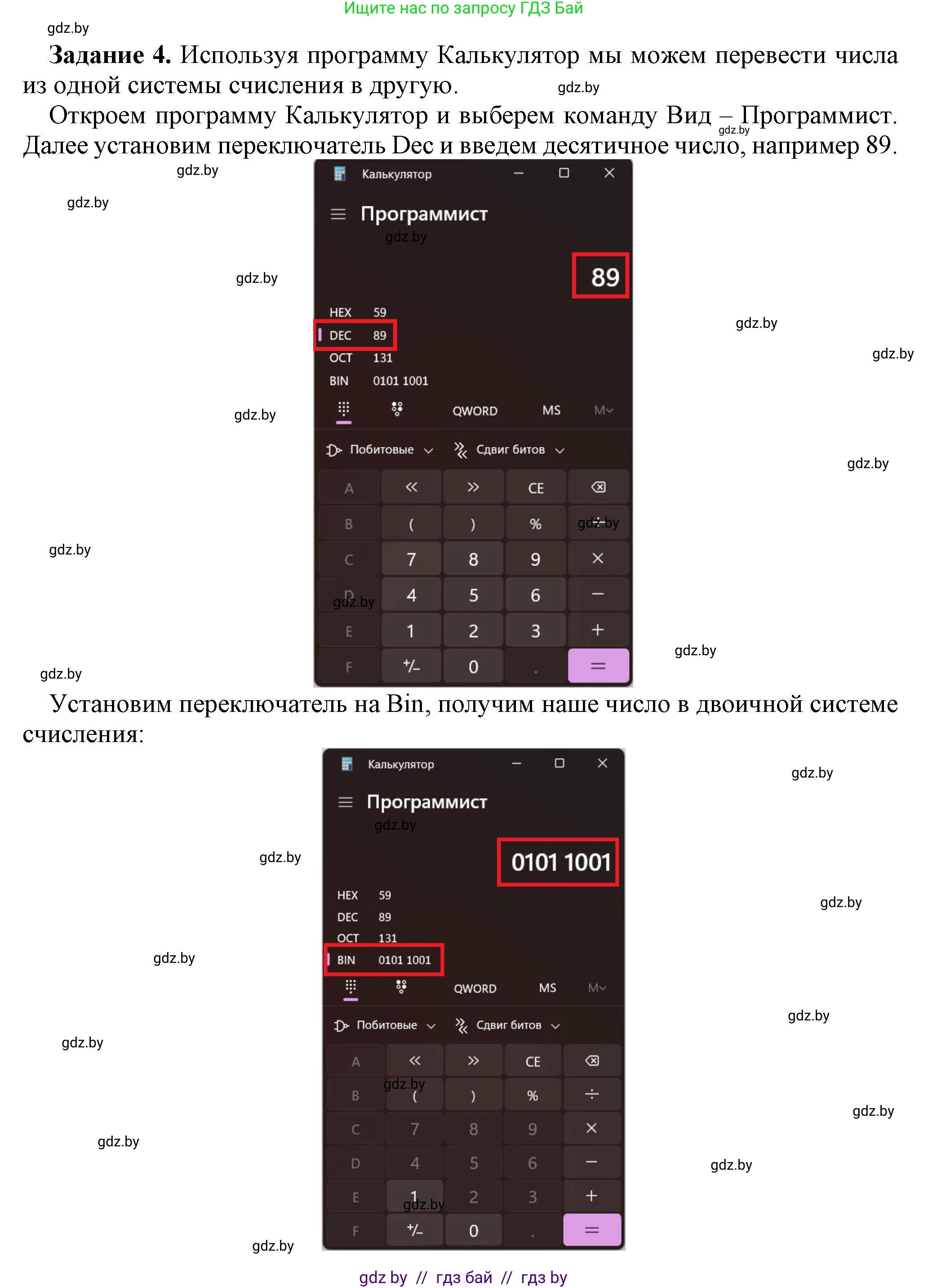 Информатика, 7 класс рабочая тетрадь, автор: Овчинникова Лариса Генадьевна, издательство Аверсэв, Минск, 2017, голубого цвета, страница 13, номер 4, Решение
