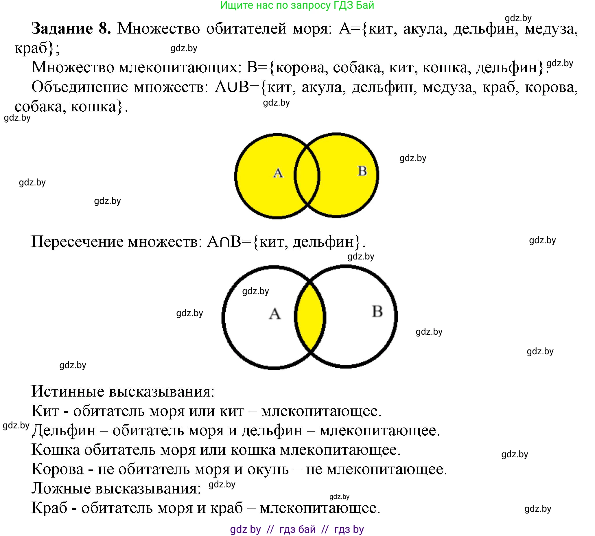 Информатика, 7 класс рабочая тетрадь, автор: Овчинникова Лариса Генадьевна, издательство Аверсэв, Минск, 2017, голубого цвета, страница 28, номер 8, Решение