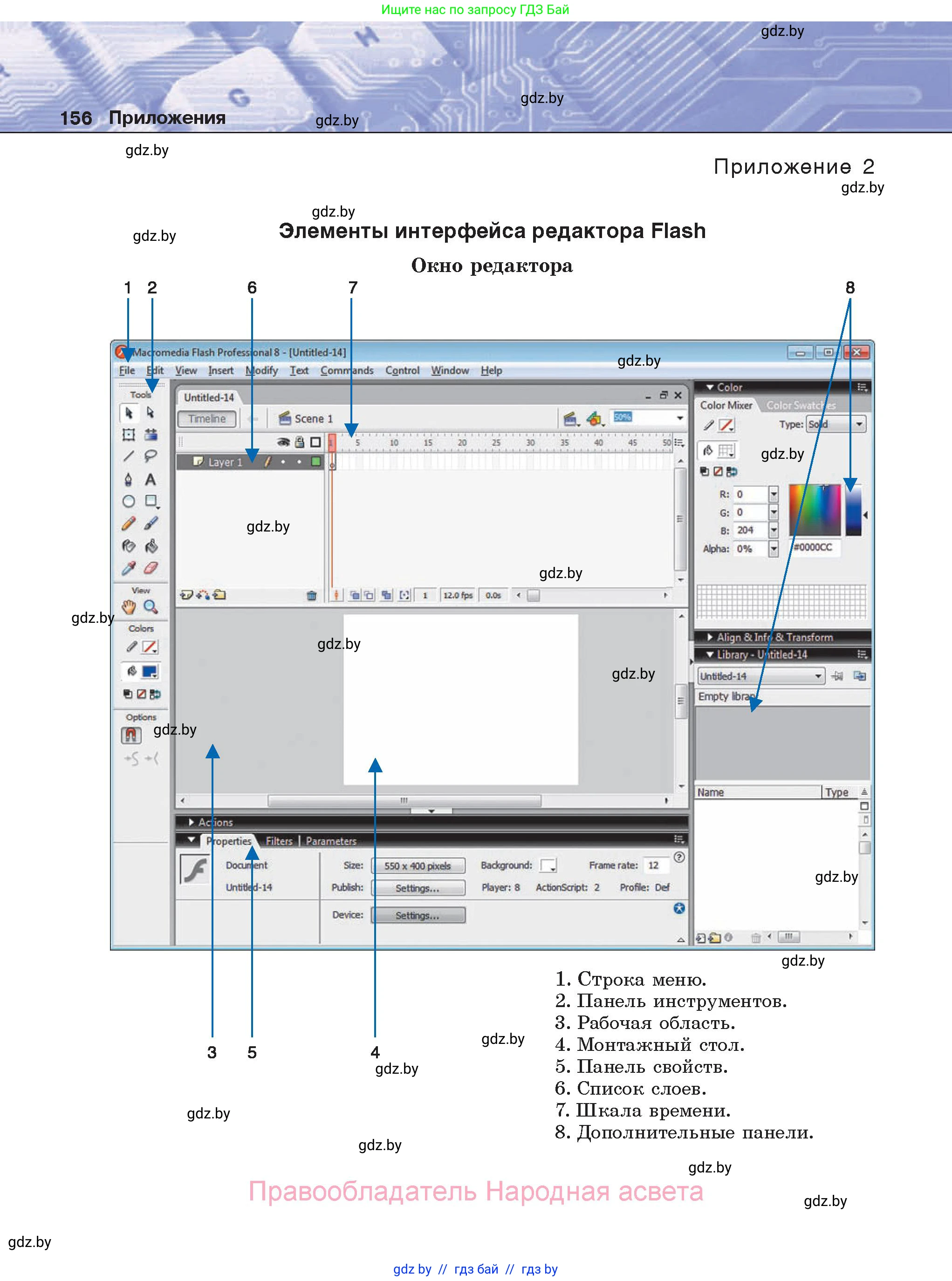 Информатика, 8 класс Учебник, авторы: Котов Владимир Михайлович, Лапо Анжелика Ивановна, Быкадоров Юрий Александрович, Войтехович Елена Николаевна, издательство Народная асвета, Минск, 2018, страница 156