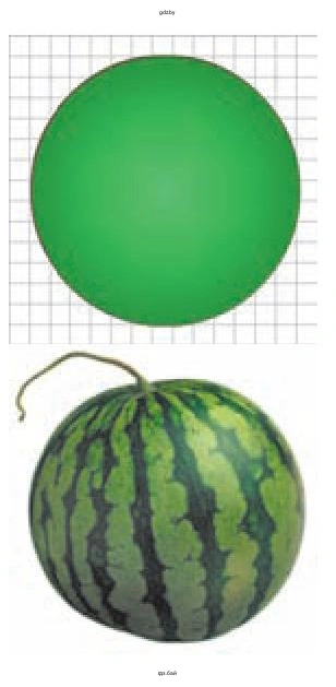 Зеленый кру и арбуз