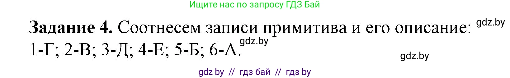 Информатика, 11 класс рабочая тетрадь, авторы: Овчинникова Лариса Генадьевна, Пузиновская Светлана Григорьевна, издательство Аверсэв, Минск, 2022, серого цвета, страница 36, номер 4, Решение
