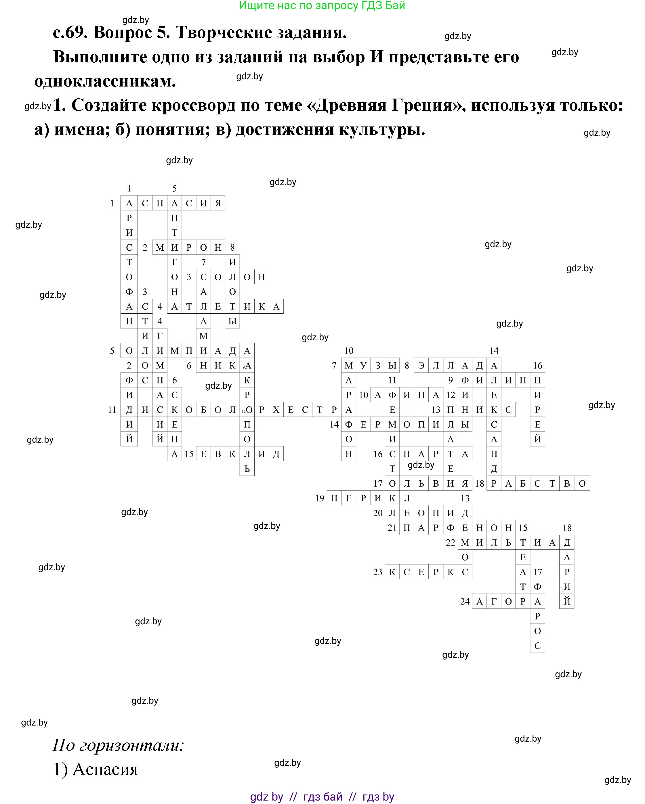 История Древнего мира, 5 класс Учебник, авторы: Кошелев Владимир Сергеевич, Прохоров Андрей Аркадьевич, Перзашкевич Олег Валерьевич, Журавлевич Ольга Георгиевна, издательство Народная асвета, Минск, 2019, коричневого цвета, Часть 2, страница 70, номер 5, Решение (краткий ответ)