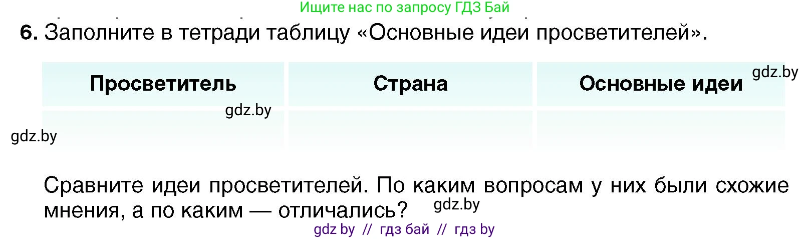 Всемирная история, 7 класс Учебник, авторы: Кошелев Владимир Сергеевич, Кошелева Наталья Владимировна, издательство Издательский центр БГУ, Минск, 2024, красного цвета, страница 91, номер 6, Условие