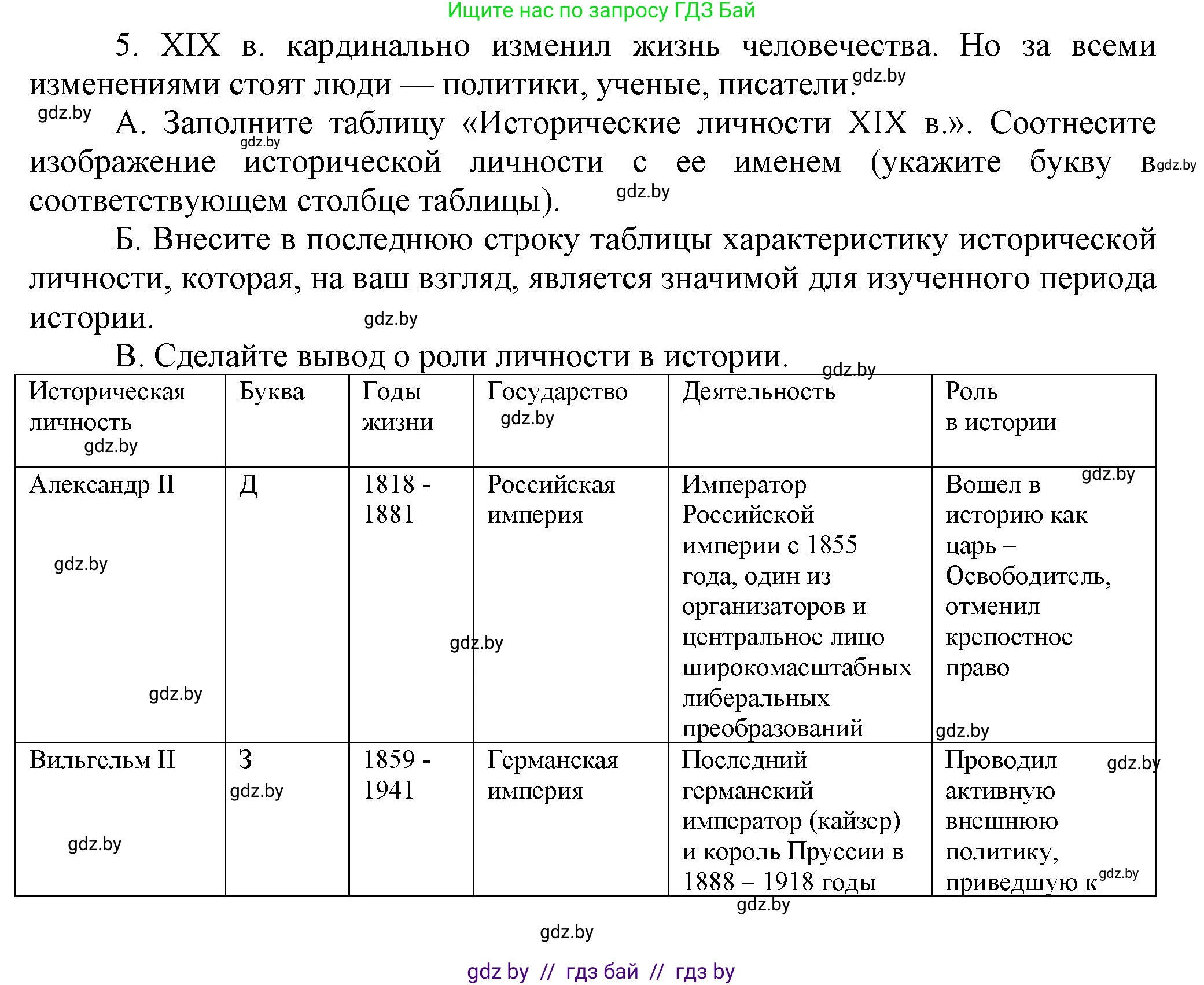 История Беларуси (Гісторыя Беларусі), 11 класс Учебник, авторы: Кохановский Александр Генадьевич, Кошелев Владимир Сергеевич, Темушев Степан Николаевич, Мох Е Н, Мезга Н Н, Корсак А И, Маскевич А И, Ходин С Н, издательство Издательский центр БГУ, Минск, 2025, зелёного цвета, страница 186, номер 5, Решение
