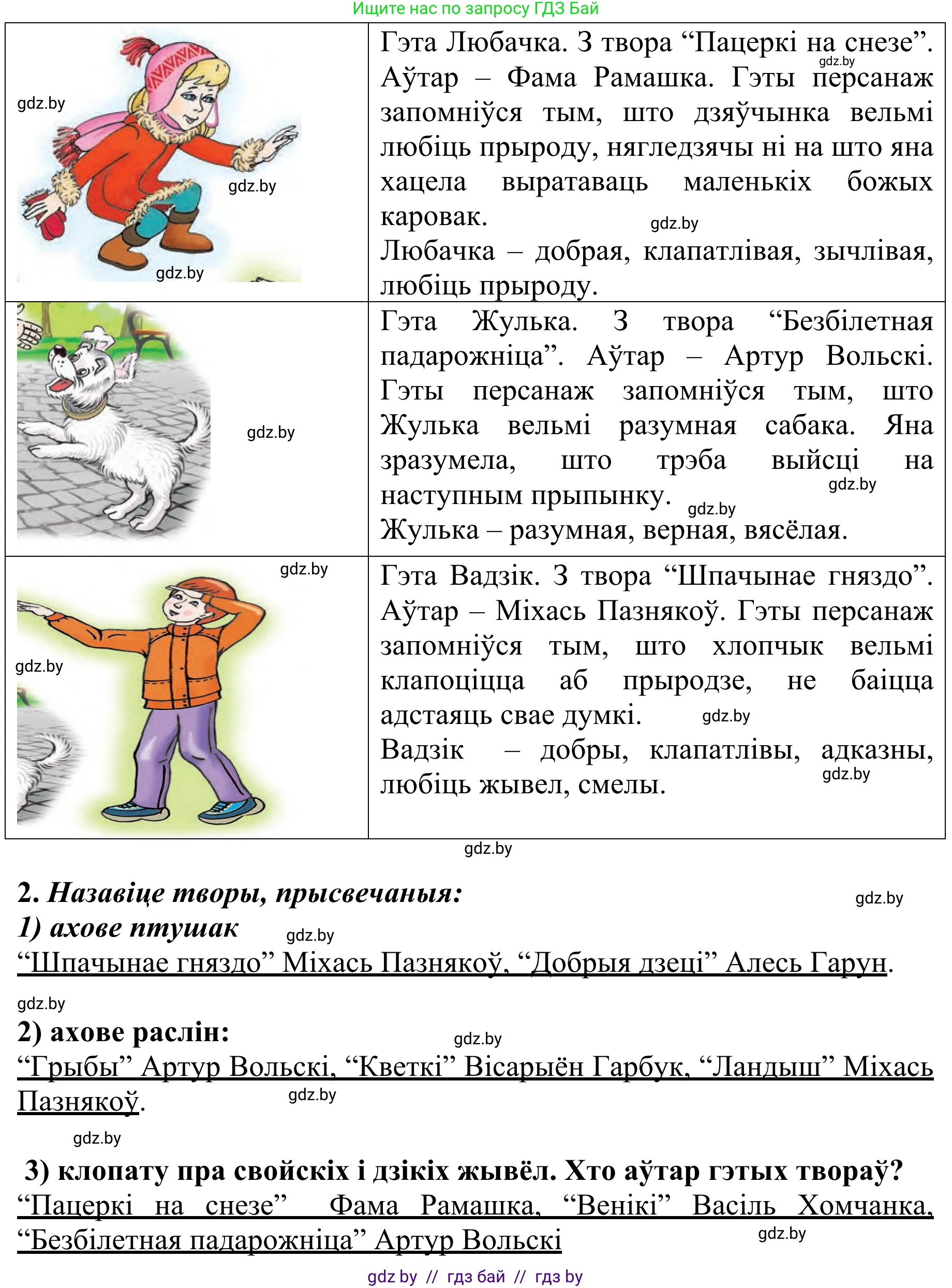 Літаратурнае чытанне, 2 класс Учебник, авторы: Антонава Надзея Уладзіславаўна, Буторына Ірына Аляксандраўна, Галяш Галіна Аксеньеўна, издательство Нацыянальны інстытут адукацыі, Минск, 2021, жёлтого цвета, Часть 2, страница 54, Решение (продолжение 2)