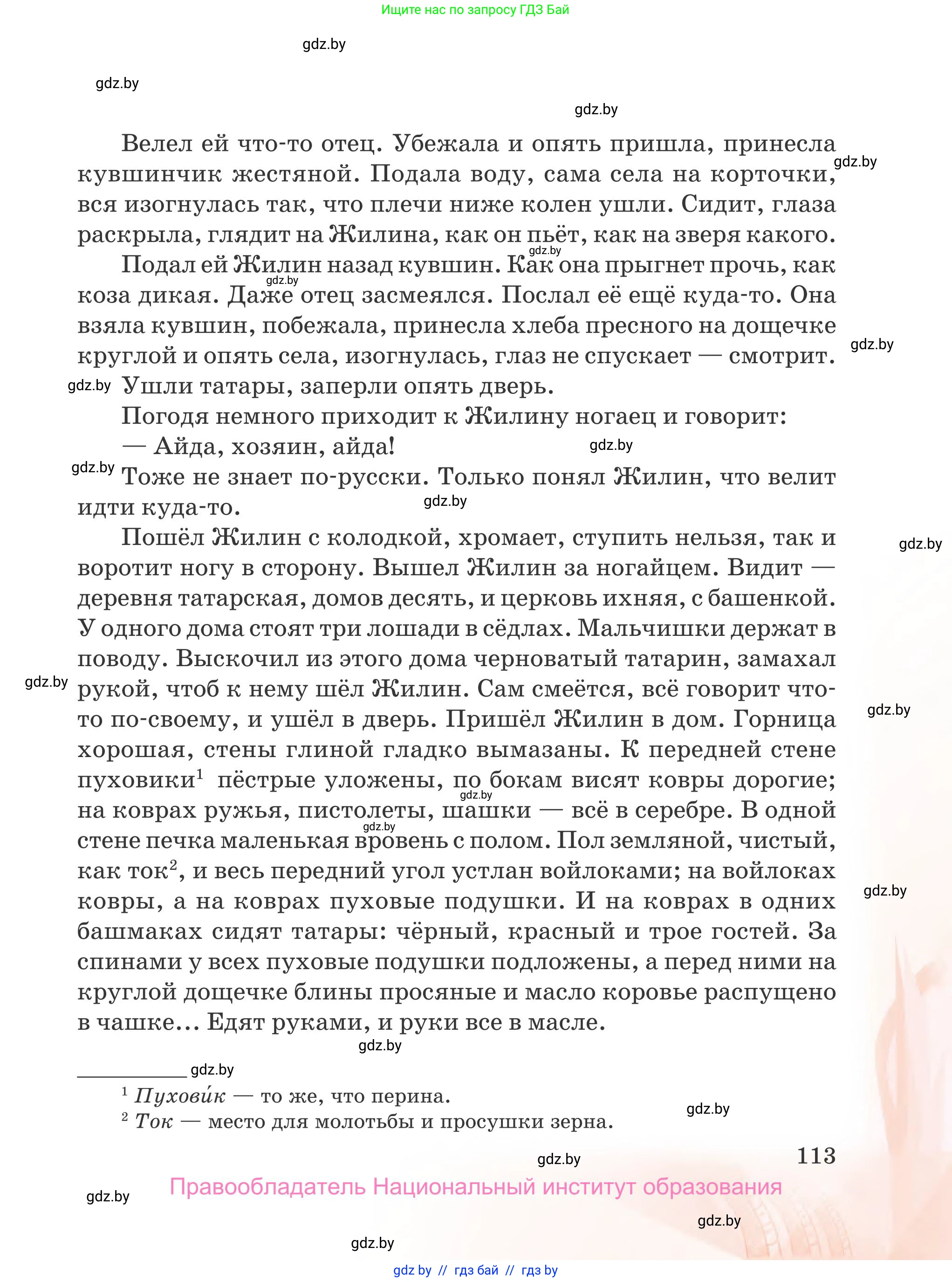 Русская литература, 5 класс Учебник, авторы: Мушинская Тамара Фёдоровна, Перевозная Евгения Васильевна, Каратай Светлана Николаевна, Гаранина Алла Ивановна, издательство Национальный институт образования, Минск, 2019, розового цвета, страница 113