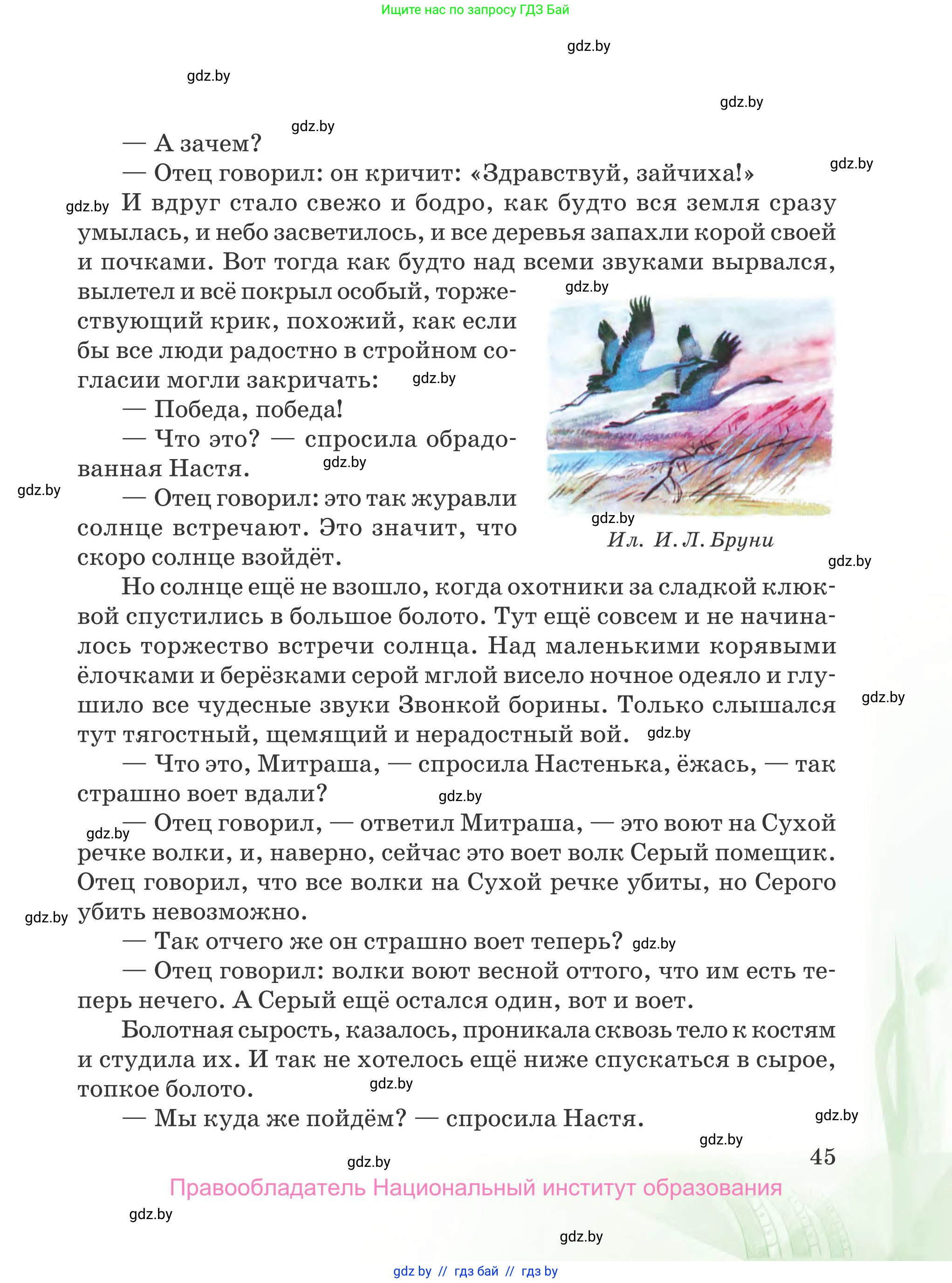 Русская литература, 5 класс Учебник, авторы: Мушинская Тамара Фёдоровна, Перевозная Евгения Васильевна, Каратай Светлана Николаевна, Гаранина Алла Ивановна, издательство Национальный институт образования, Минск, 2019, розового цвета, страница 45