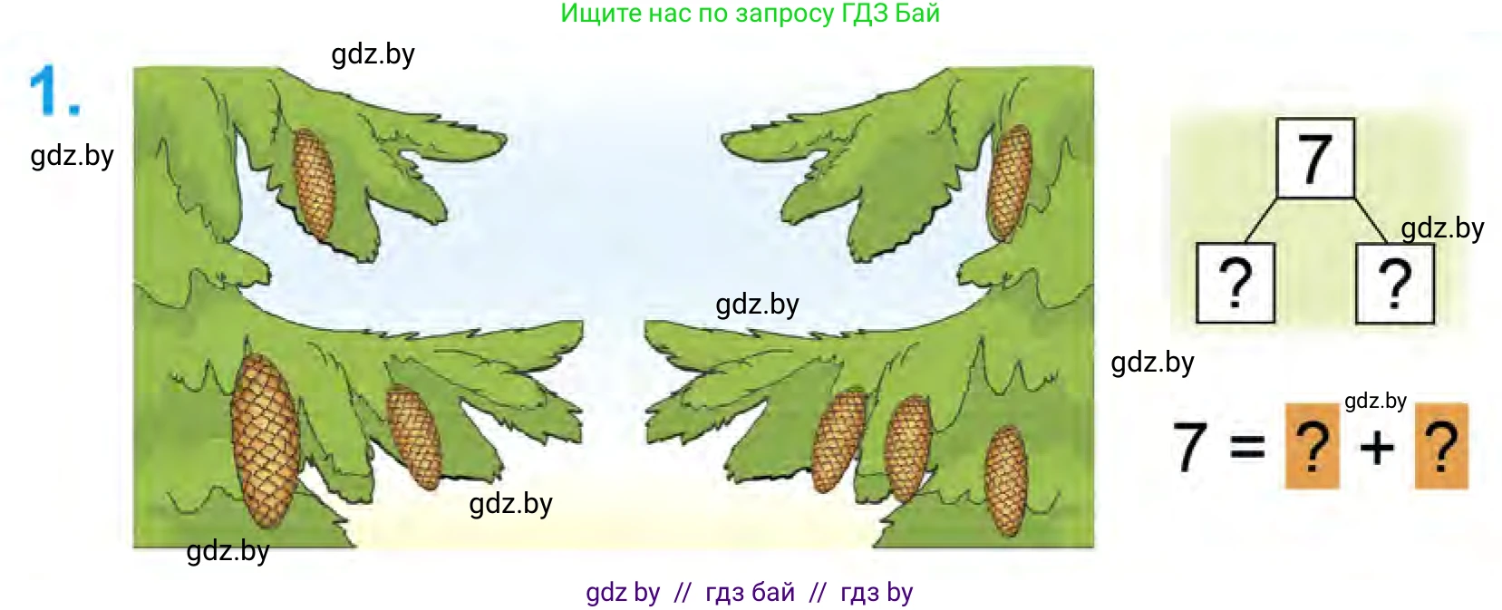 Математика, 1 класс Учебник, авторы: Муравьева Галина Леонидовна, Урбан Мария Анатольевна, издательство Академия образования, Минск, 2024, Часть 1, страница 64, номер 1, Условие