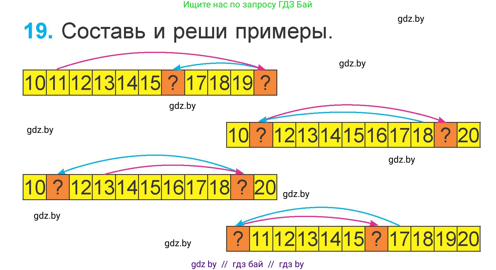 Математика, 1 класс Учебник, авторы: Муравьева Галина Леонидовна, Урбан Мария Анатольевна, издательство Академия образования, Минск, 2024, Часть 2, страница 124, номер 19, Условие