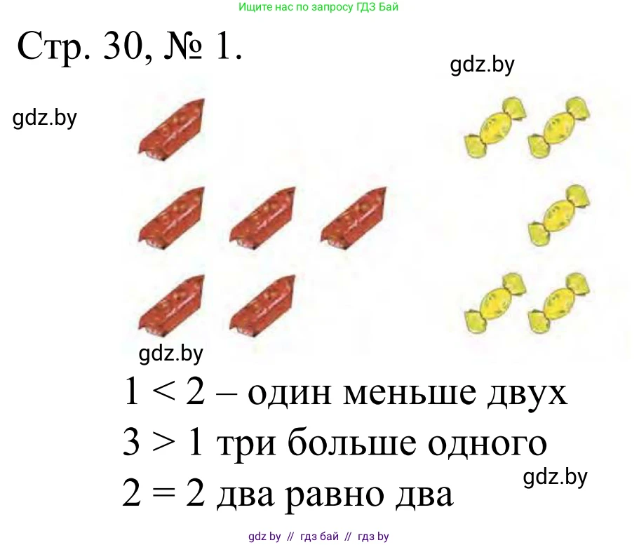 Математика, 1 класс Учебник, авторы: Муравьева Галина Леонидовна, Урбан Мария Анатольевна, издательство Академия образования, Минск, 2024, Часть 1, страница 30, номер 1, Решение