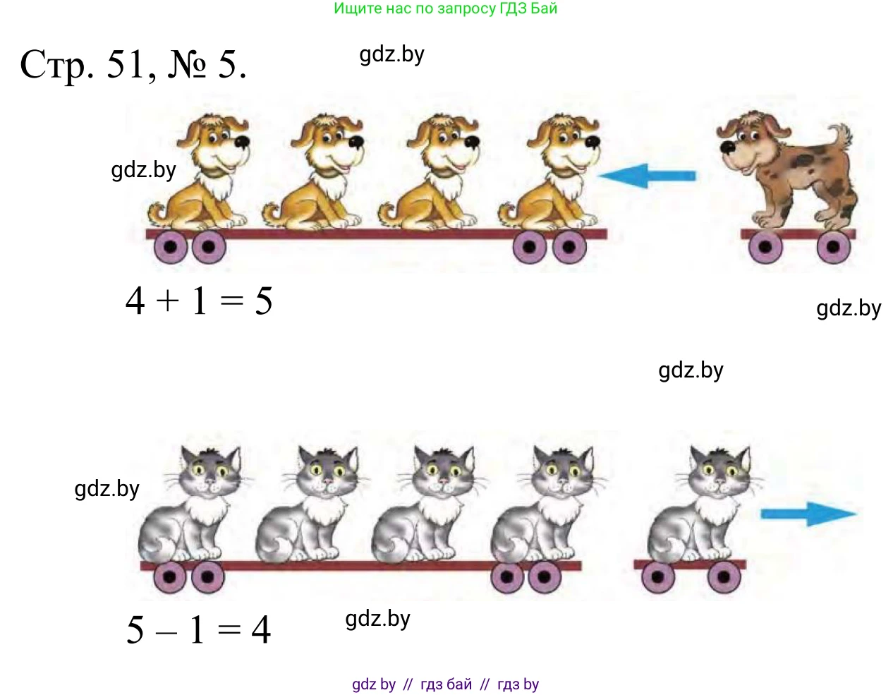 Математика, 1 класс Учебник, авторы: Муравьева Галина Леонидовна, Урбан Мария Анатольевна, издательство Академия образования, Минск, 2024, Часть 1, страница 51, номер 5, Решение