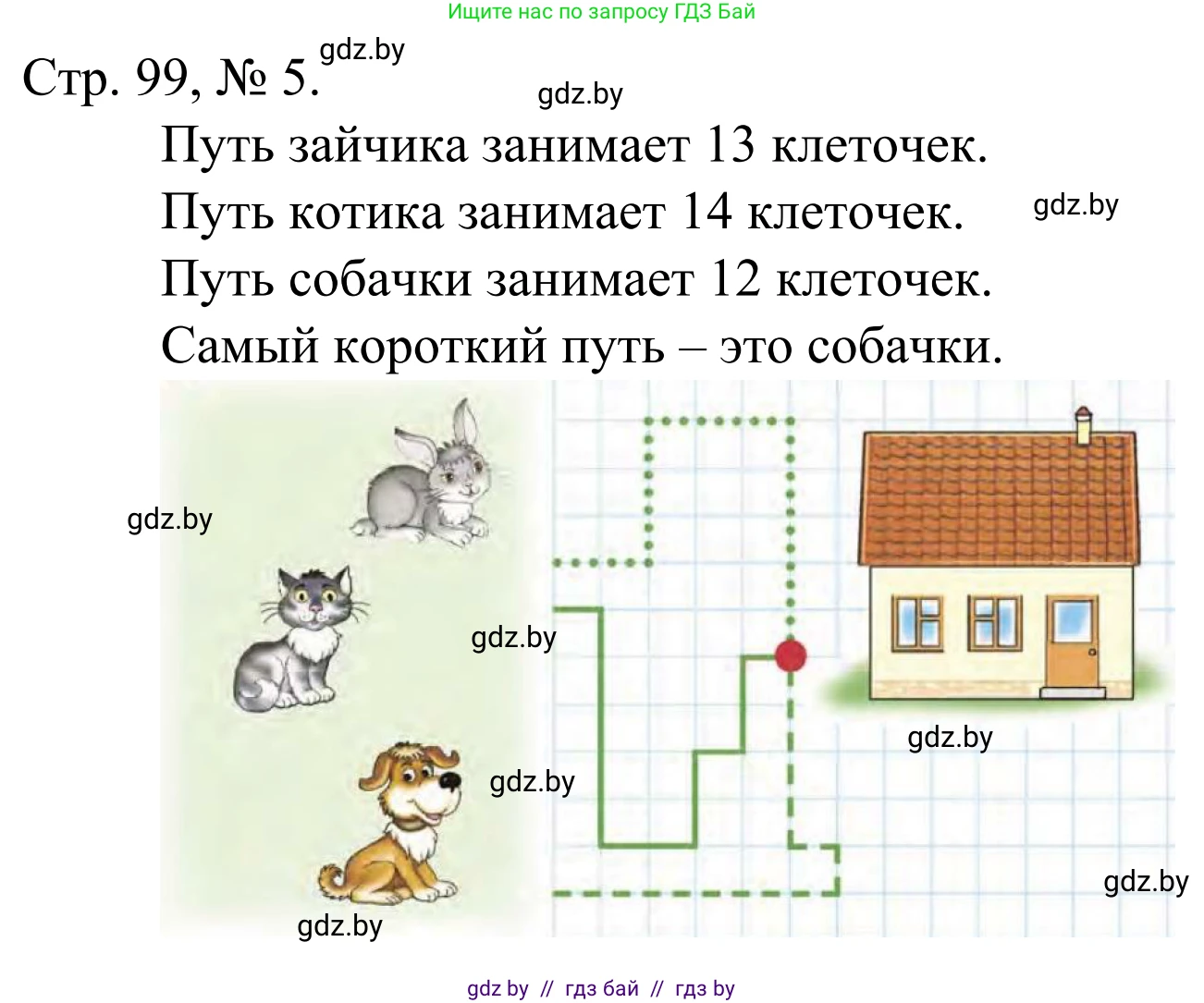 Математика, 1 класс Учебник, авторы: Муравьева Галина Леонидовна, Урбан Мария Анатольевна, издательство Академия образования, Минск, 2024, Часть 1, страница 99, номер 5, Решение