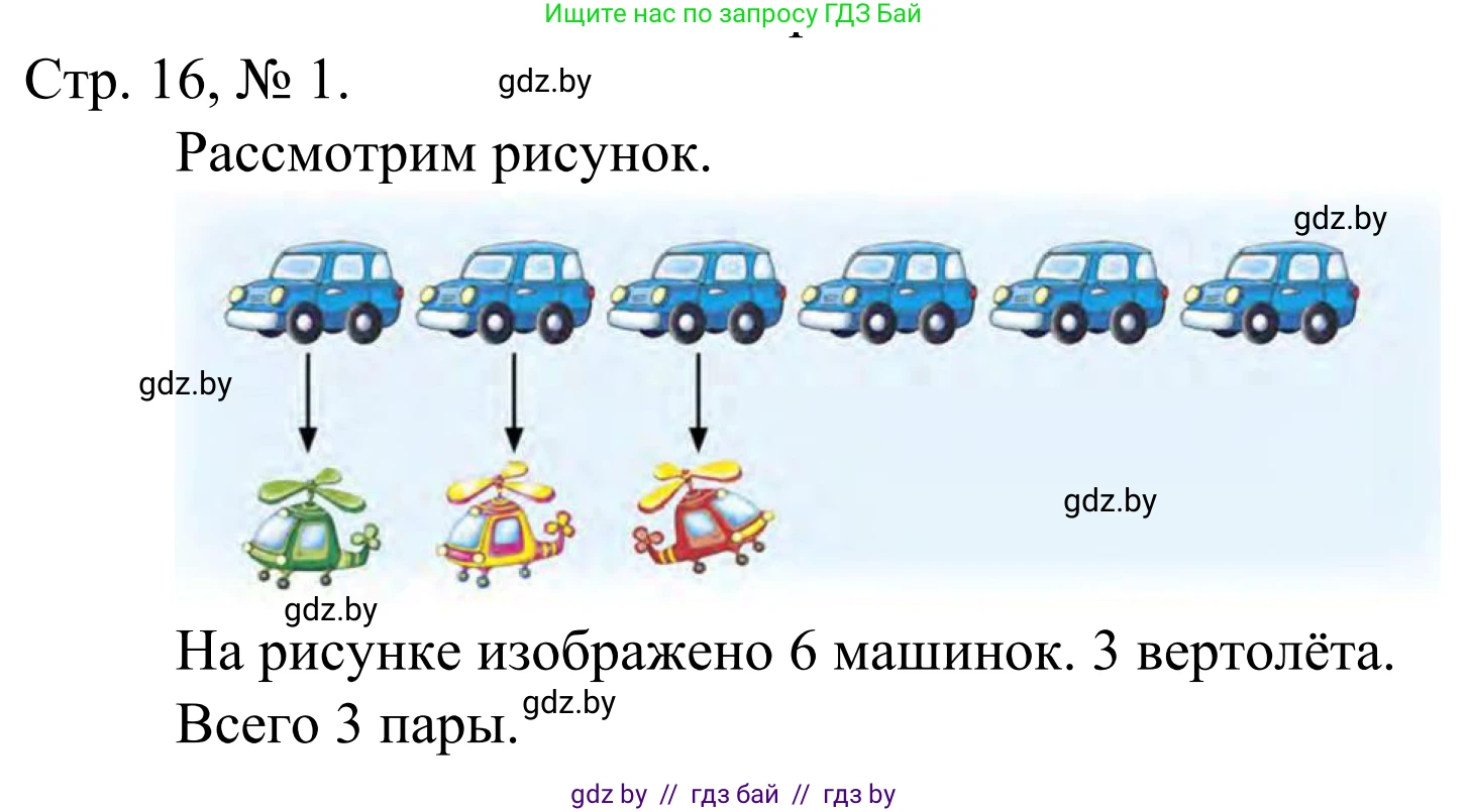 Математика, 1 класс Учебник, авторы: Муравьева Галина Леонидовна, Урбан Мария Анатольевна, издательство Академия образования, Минск, 2024, Часть 1, страница 16, номер 1, Решение