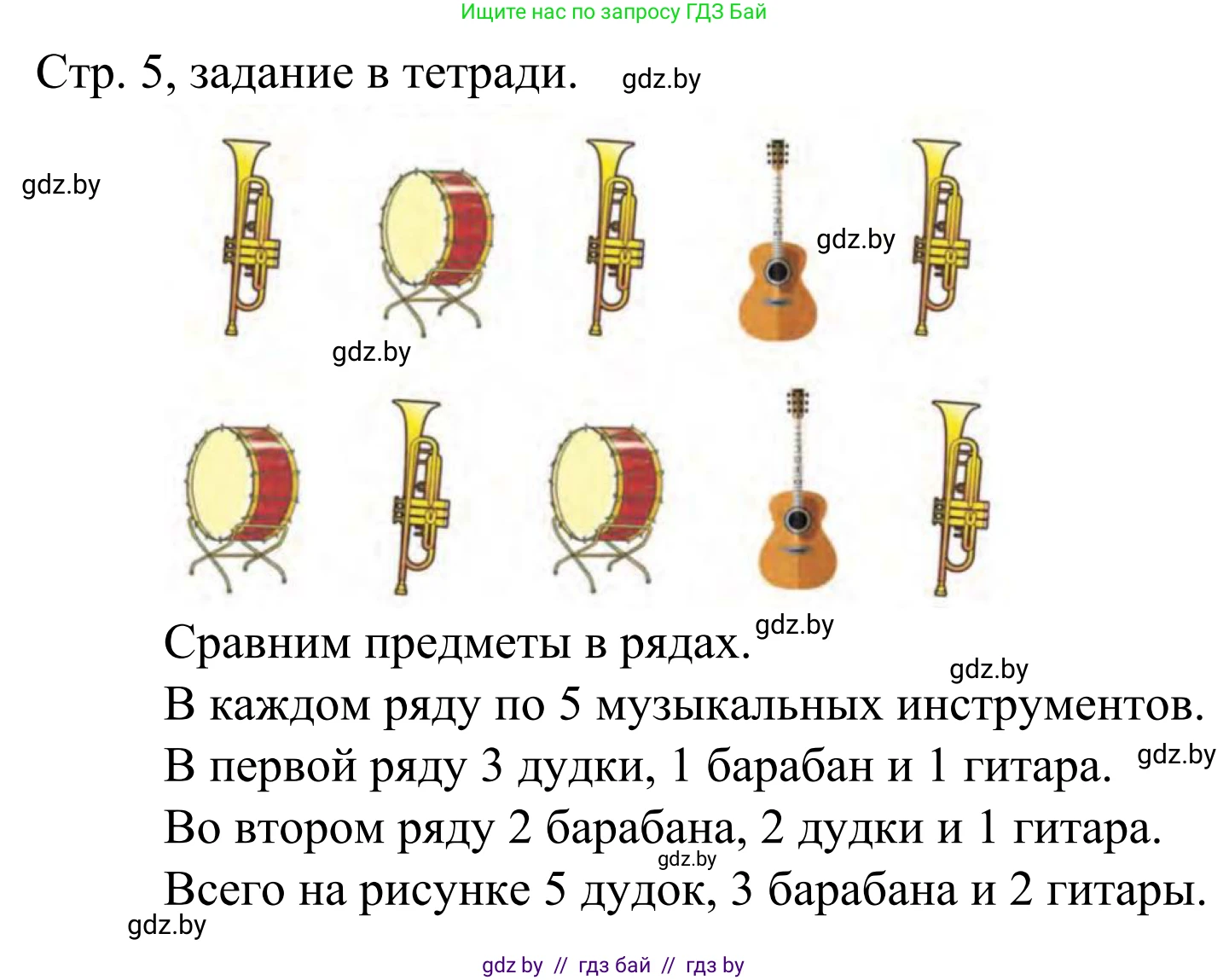 Математика, 1 класс Учебник, авторы: Муравьева Галина Леонидовна, Урбан Мария Анатольевна, издательство Академия образования, Минск, 2024, Часть 1, страница 5, Решение
