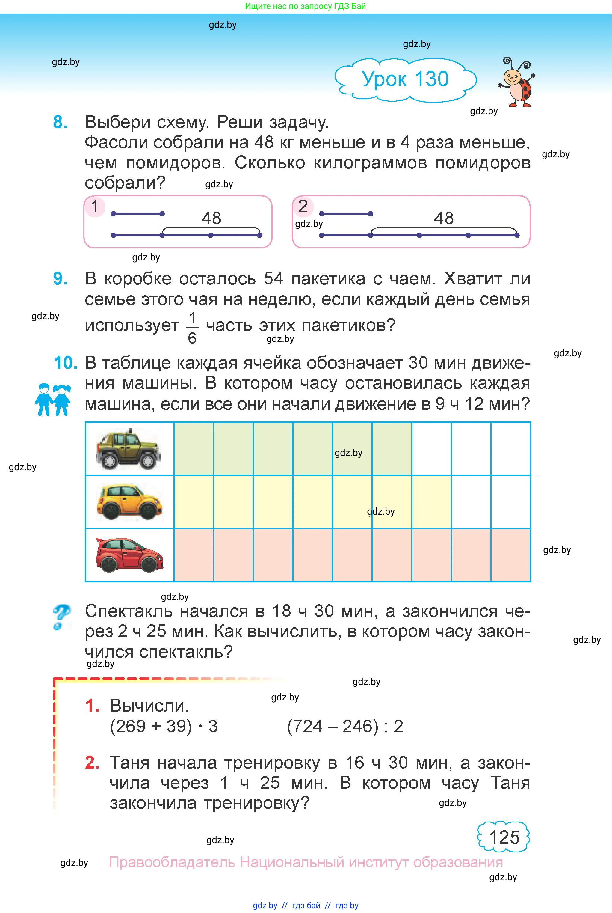 Математика, 3 класс Учебник, авторы: Муравьева Галина Леонидовна, Урбан Мария Анатольевна, издательство Национальный институт образования, Минск, 2021, оранжевого цвета, Часть 1, страница 125