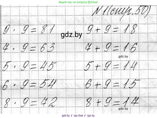 Математика, 3 класс Учебник, авторы: Муравьева Галина Леонидовна, Урбан Мария Анатольевна, издательство Национальный институт образования, Минск, 2021, оранжевого цвета, Часть 1, страница 50, номер 1, Решение 2