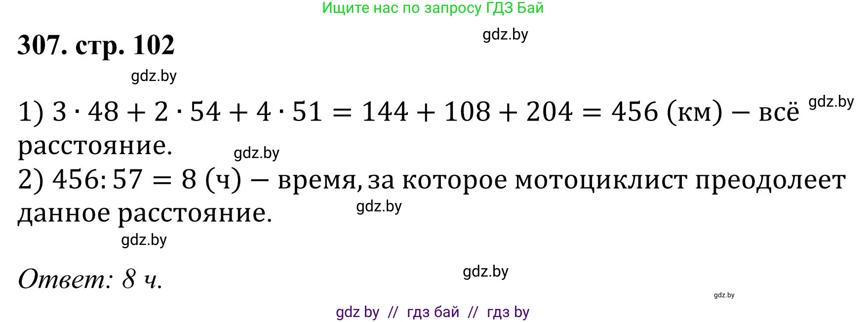 Математика, 5 класс Учебник, авторы: Герасимов Валерий Дмитриевич, Пирютко Ольга Николаевна, Лобанов Александр Павлович, издательство Адукацыя i выхаванне, Минск, 2025, белого цвета, Часть 1, страница 102, номер 307, Решение 2025