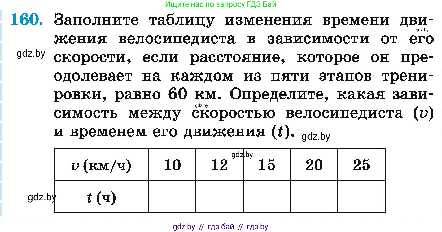 Математика, 6 класс Учебник, авторы: Герасимов Валерий Дмитриевич, Пирютко Ольга Николаевна, издательство Адукацыя i выхаванне, Минск, 2022, белого цвета, страница 120, номер 160, Условие
