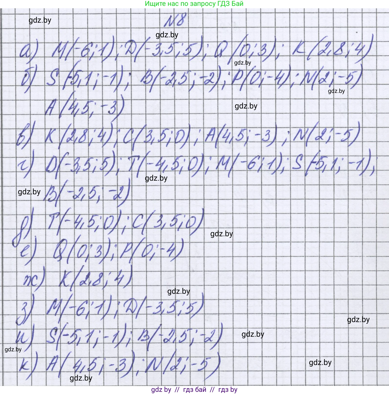 Математика, 6 класс Учебник, авторы: Герасимов Валерий Дмитриевич, Пирютко Ольга Николаевна, издательство Адукацыя i выхаванне, Минск, 2022, белого цвета, страница 252, номер 8, Решение