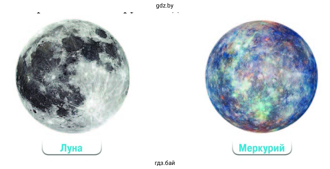 Луна, Меркурий