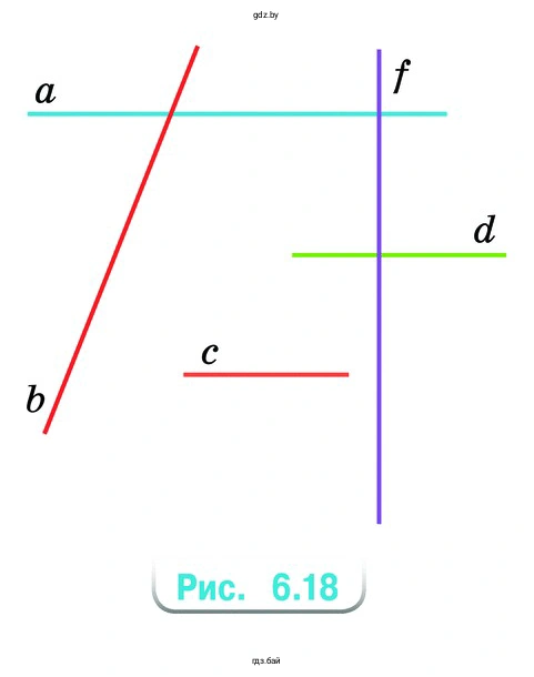 На рисунке 6.18 изображены прямые а, b, с, d и f