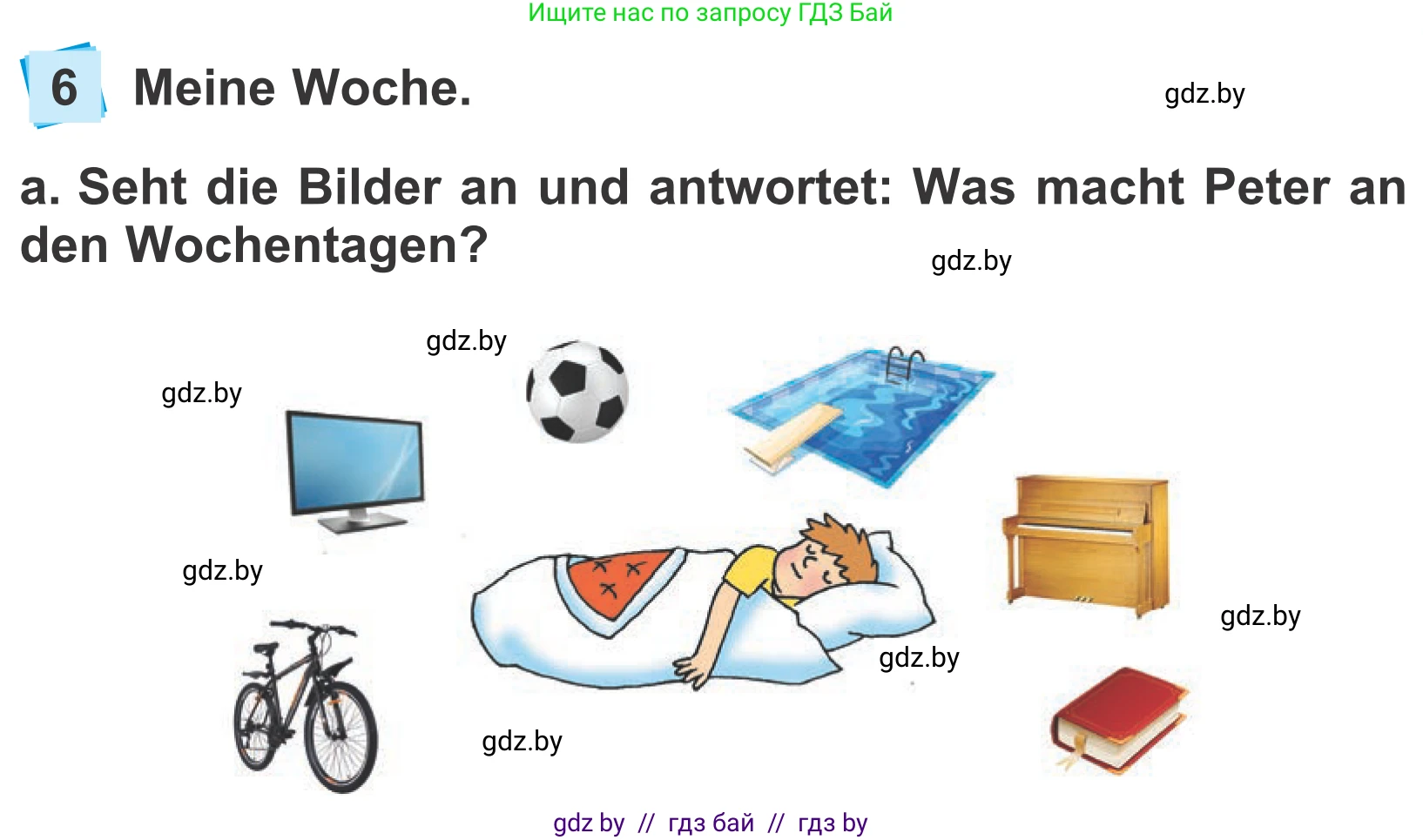Немецкий язык (Deutsch), 4 класс Учебник (Schülerbuch), авторы: Будько Антонина Филипповна (Budjko Antonina), Урбанович Инна Ювинальевна (Urbanowitsch Ina), издательство Вышэйшая школа, Минск, 2019, жёлтого цвета, Часть 1, страница 45, номер 6a, Условие