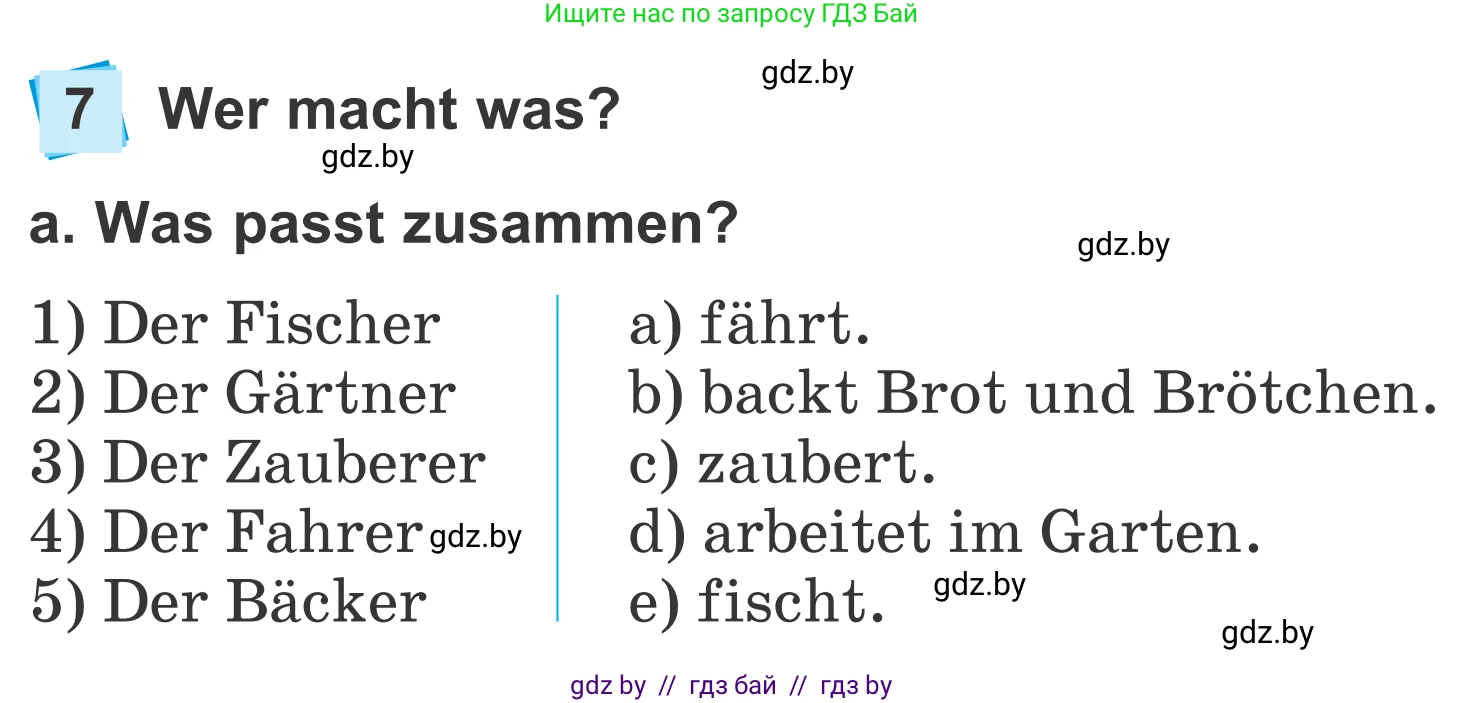 Немецкий язык (Deutsch), 4 класс Учебник (Schülerbuch), авторы: Будько Антонина Филипповна (Budjko Antonina), Урбанович Инна Ювинальевна (Urbanowitsch Ina), издательство Вышэйшая школа, Минск, 2019, жёлтого цвета, Часть 1, страница 101, номер 7a, Условие