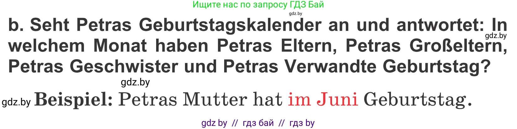 Немецкий язык (Deutsch), 4 класс Учебник (Schülerbuch), авторы: Будько Антонина Филипповна (Budjko Antonina), Урбанович Инна Ювинальевна (Urbanowitsch Ina), издательство Вышэйшая школа, Минск, 2019, жёлтого цвета, Часть 2, страница 5, номер 2b, Условие
