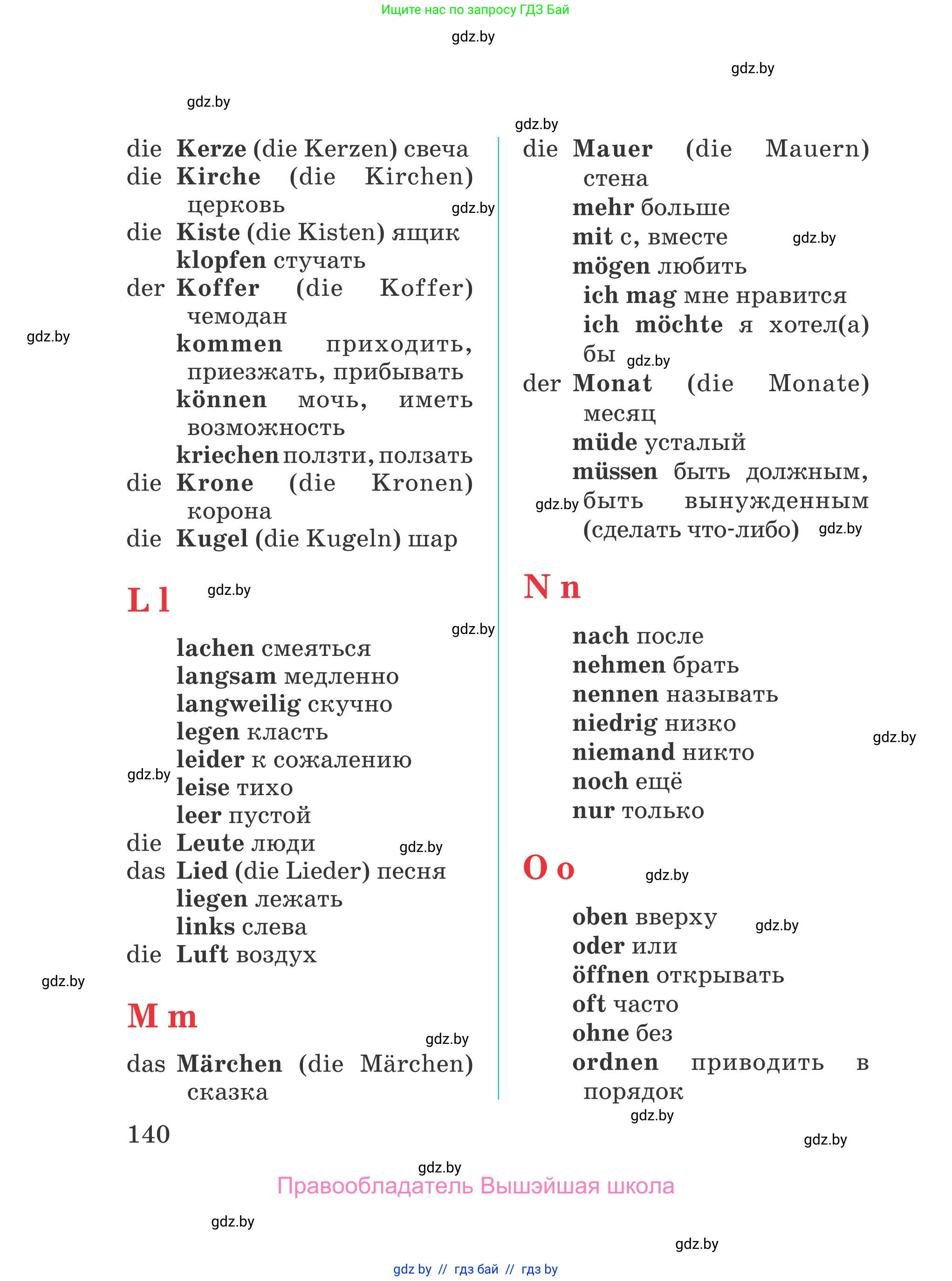 Немецкий язык (Deutsch), 4 класс Учебник (Schülerbuch), авторы: Будько Антонина Филипповна (Budjko Antonina), Урбанович Инна Ювинальевна (Urbanowitsch Ina), издательство Вышэйшая школа, Минск, 2019, жёлтого цвета, страница 140